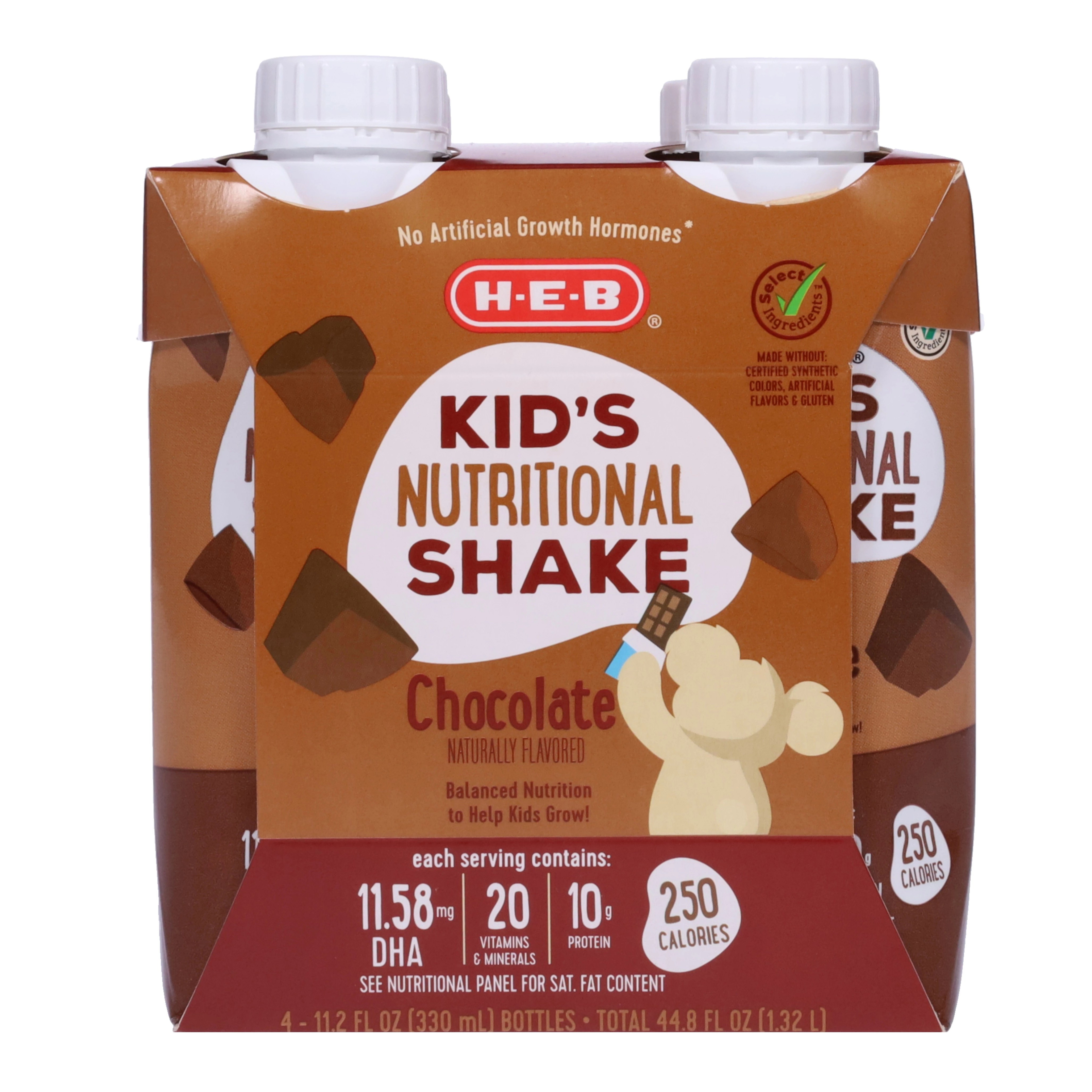 HEB Kid's Nutritional Shake Chocolate 4 pk Shop Food & Formula at HEB