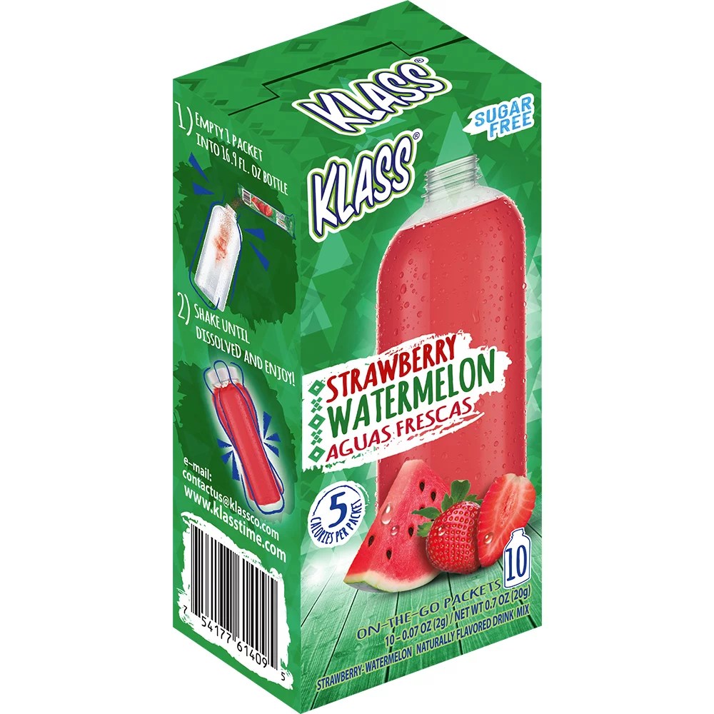 Klass Strawberry Watermelon Aguas Frescas Stick Pack Shop Mixes & Flavor Enhancers at HEB
