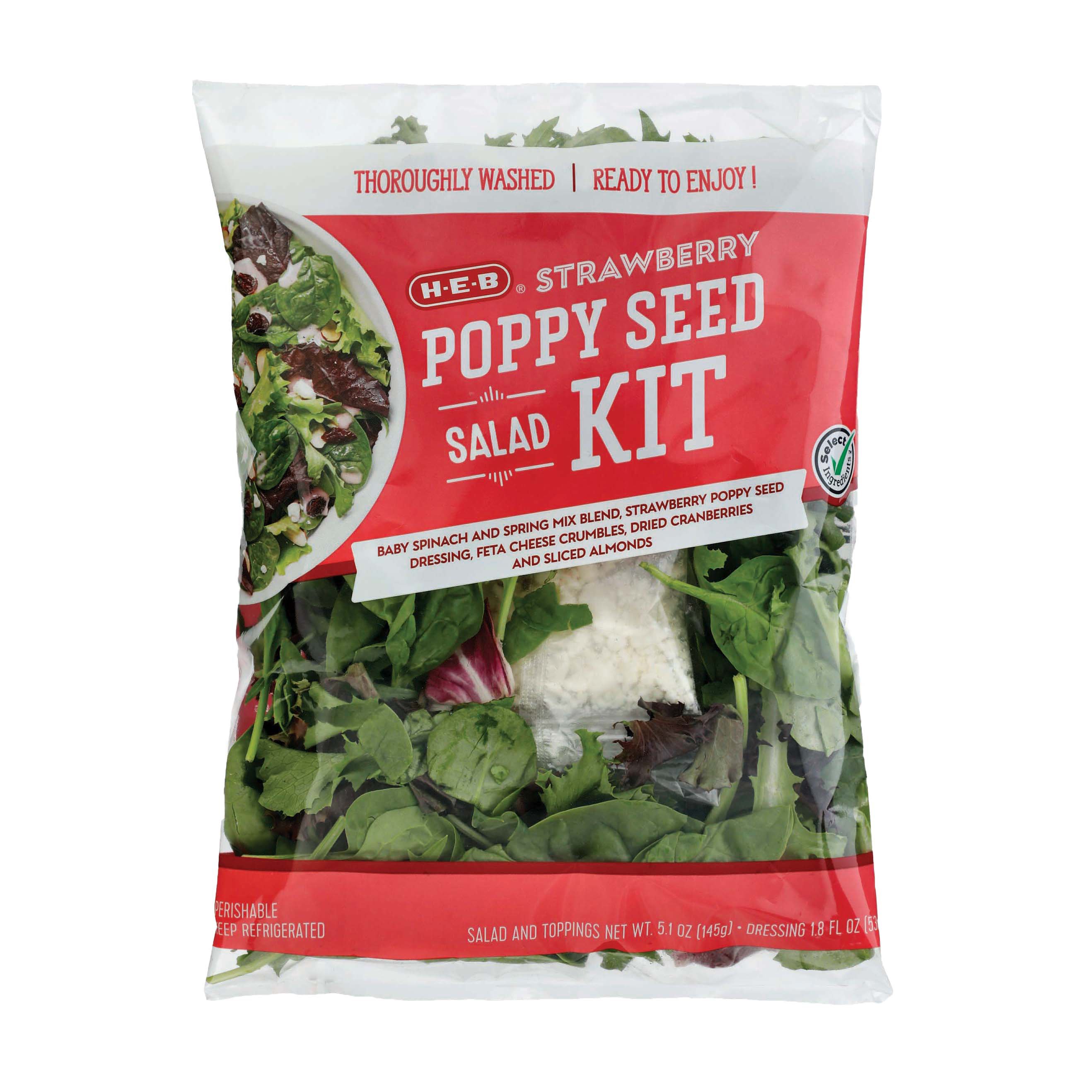 HEB Strawberry Poppyseed Salad Kit Shop Salads at HEB