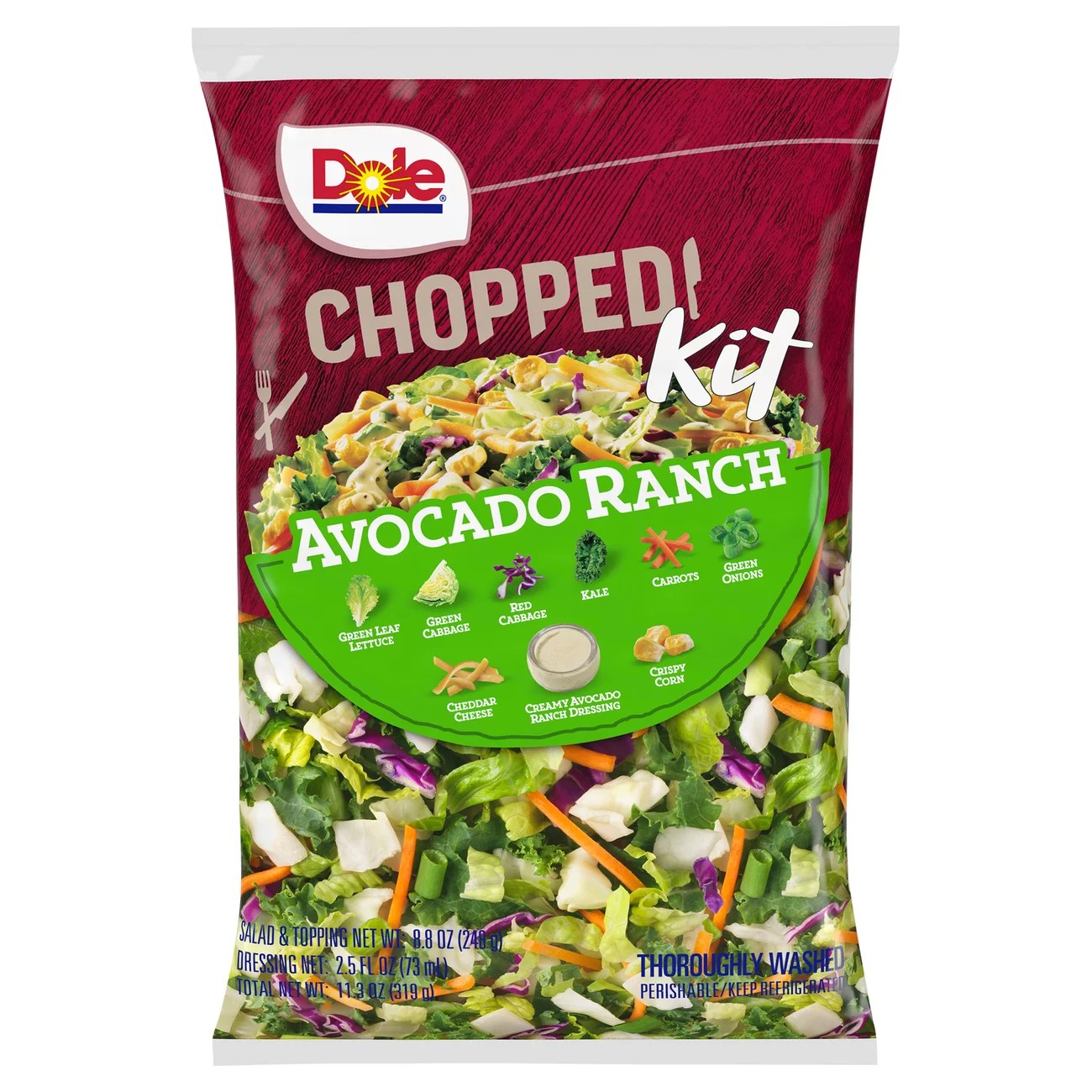 Dole Chopped Salad Kit Avocado Ranch Shop Ready Meals & Snacks at HEB
