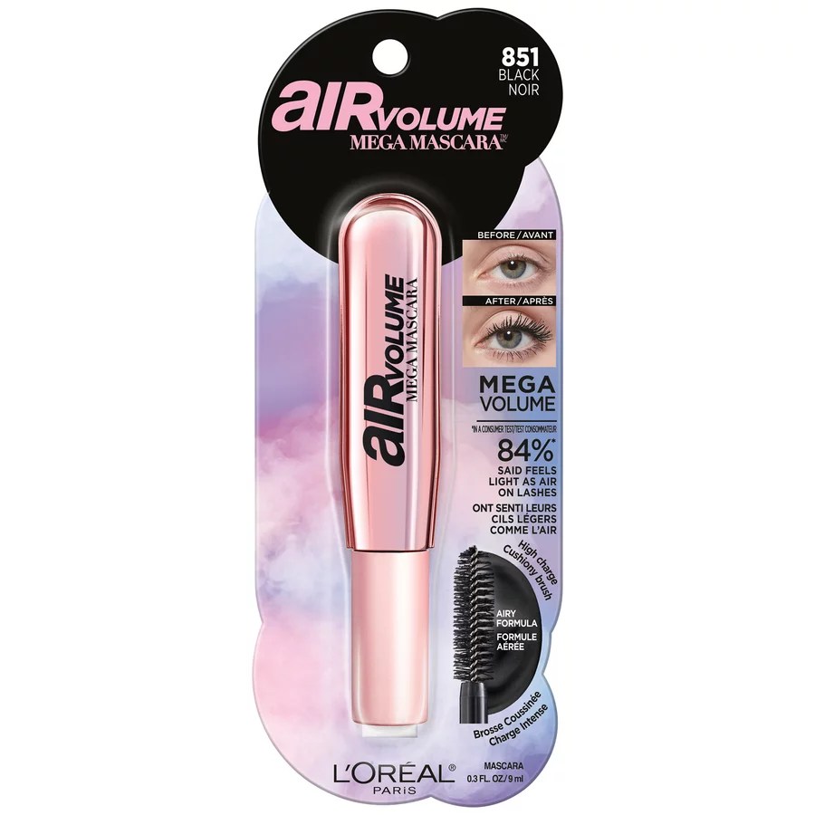 L'Oréal Paris Air Volume Mega Mascara, Lightweight Mega Volume Washable