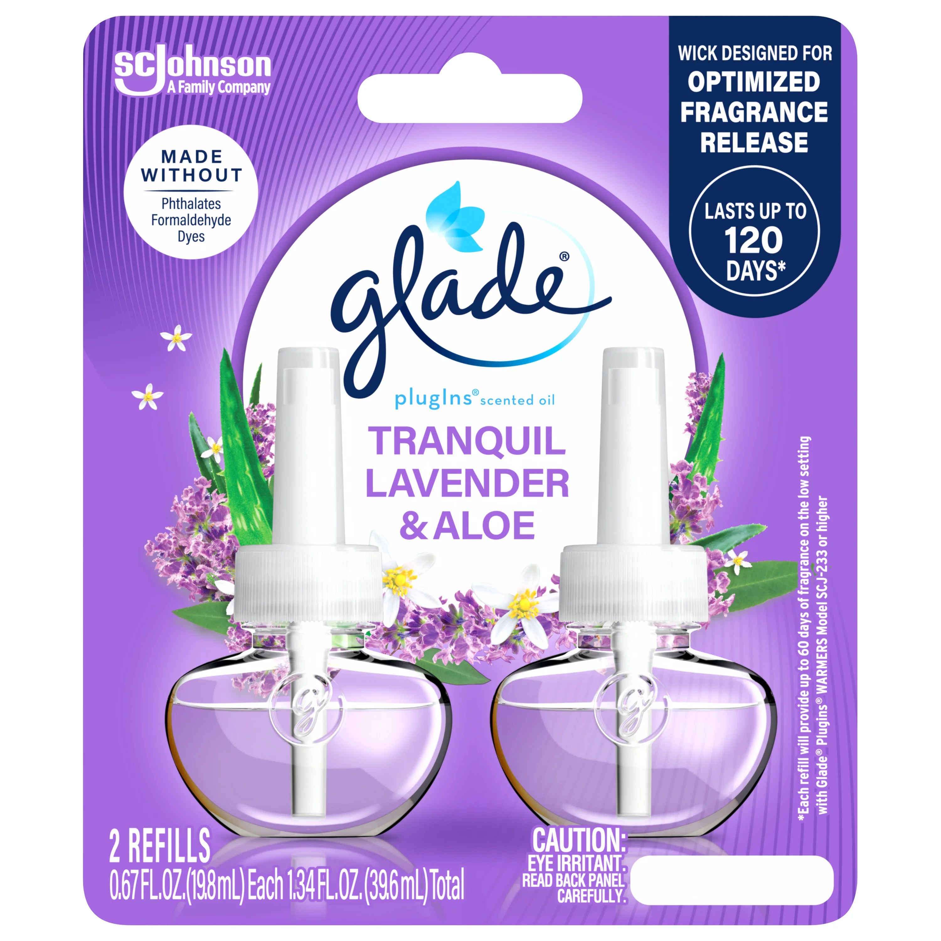 Glade Glade Piso 2 Count Refill Tranquil Lavender & Aloe Shop Scented Oils & Wax at HEB