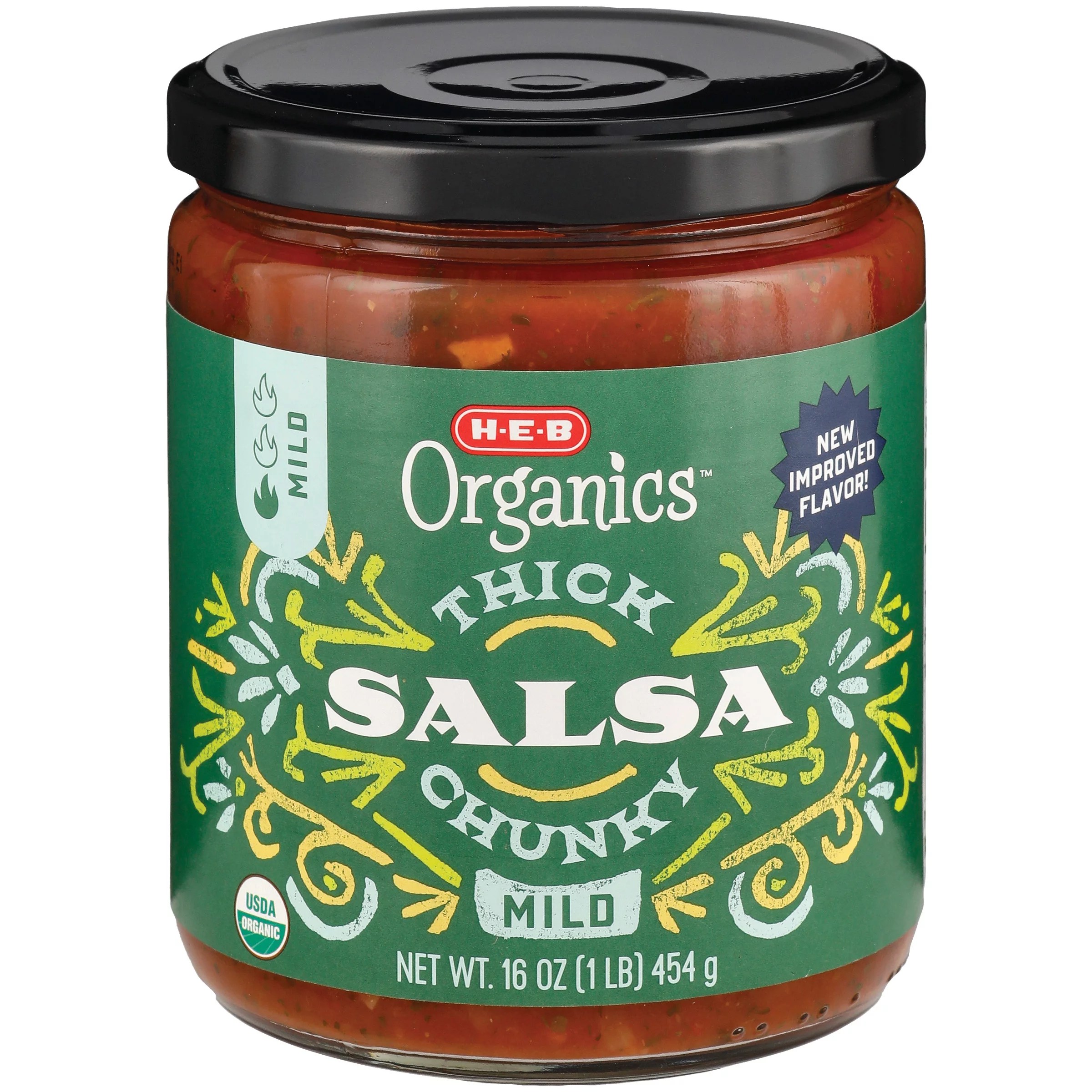 HEB Organics Thick N' Chunky Mild Salsa Shop Salsa & Dip at HEB