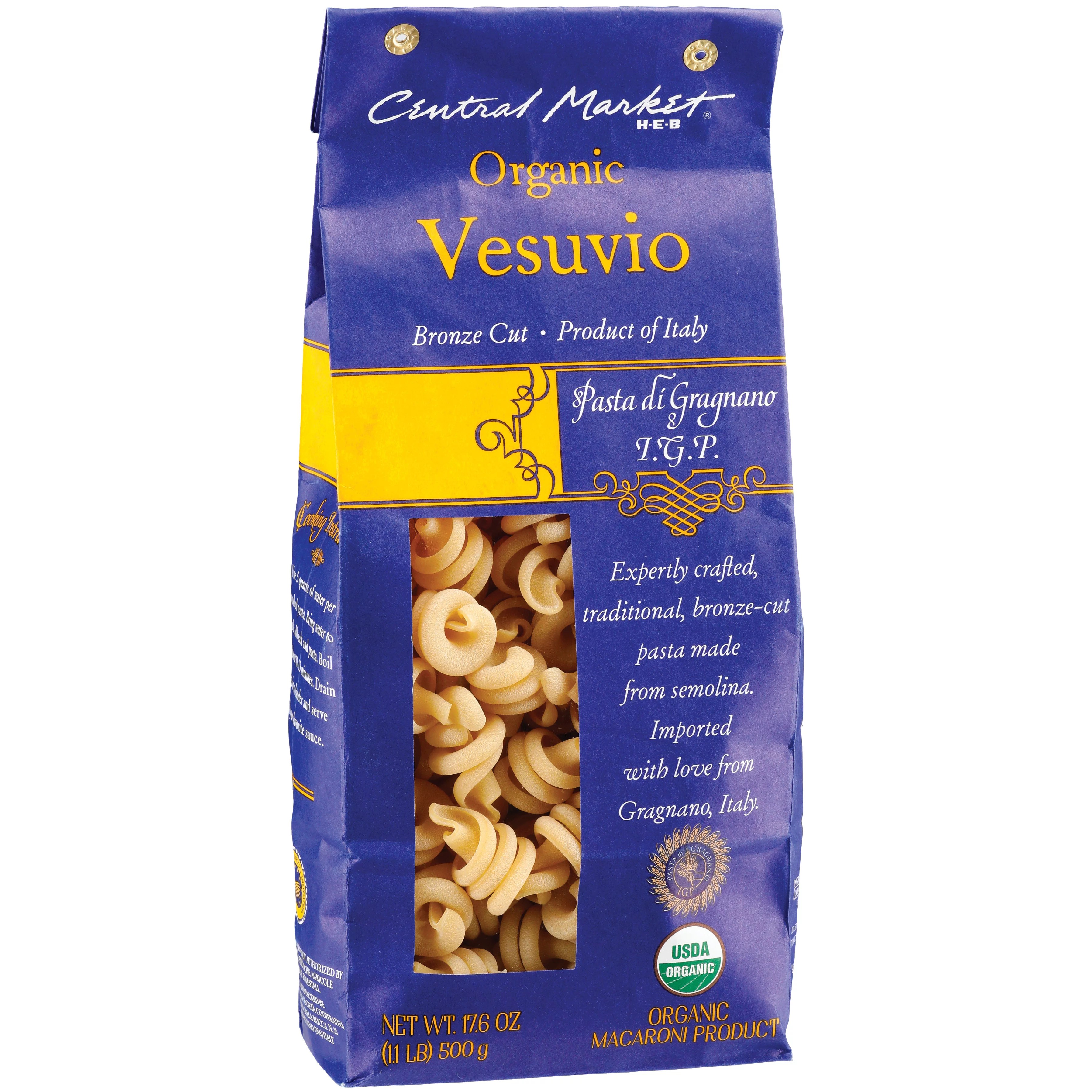 Central Market Organic Vesuvio Bronze Cut Pasta Shop Pasta at HEB