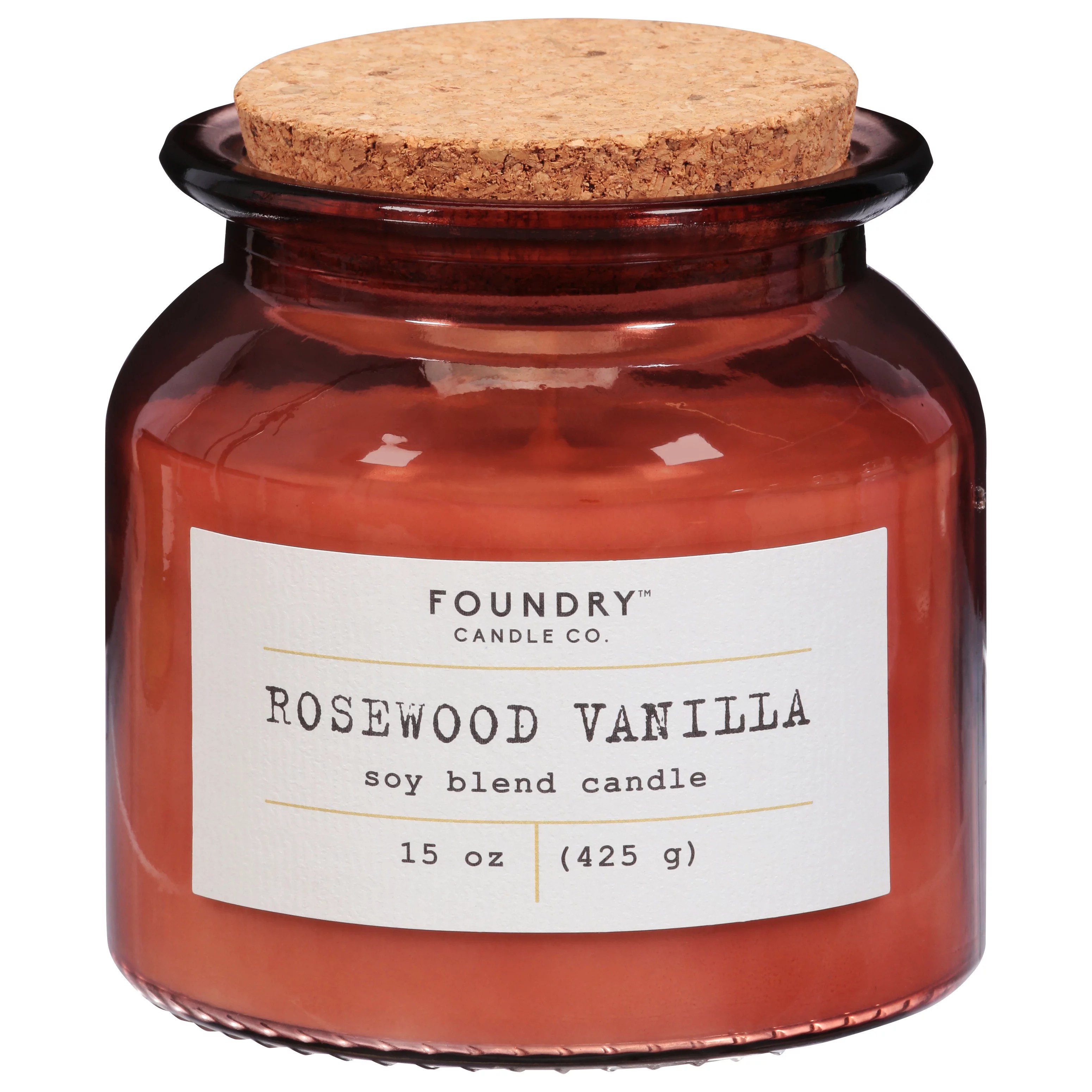 Foundry Candle Co. Rosewood Vanilla Scented Soy Candle Shop Candles