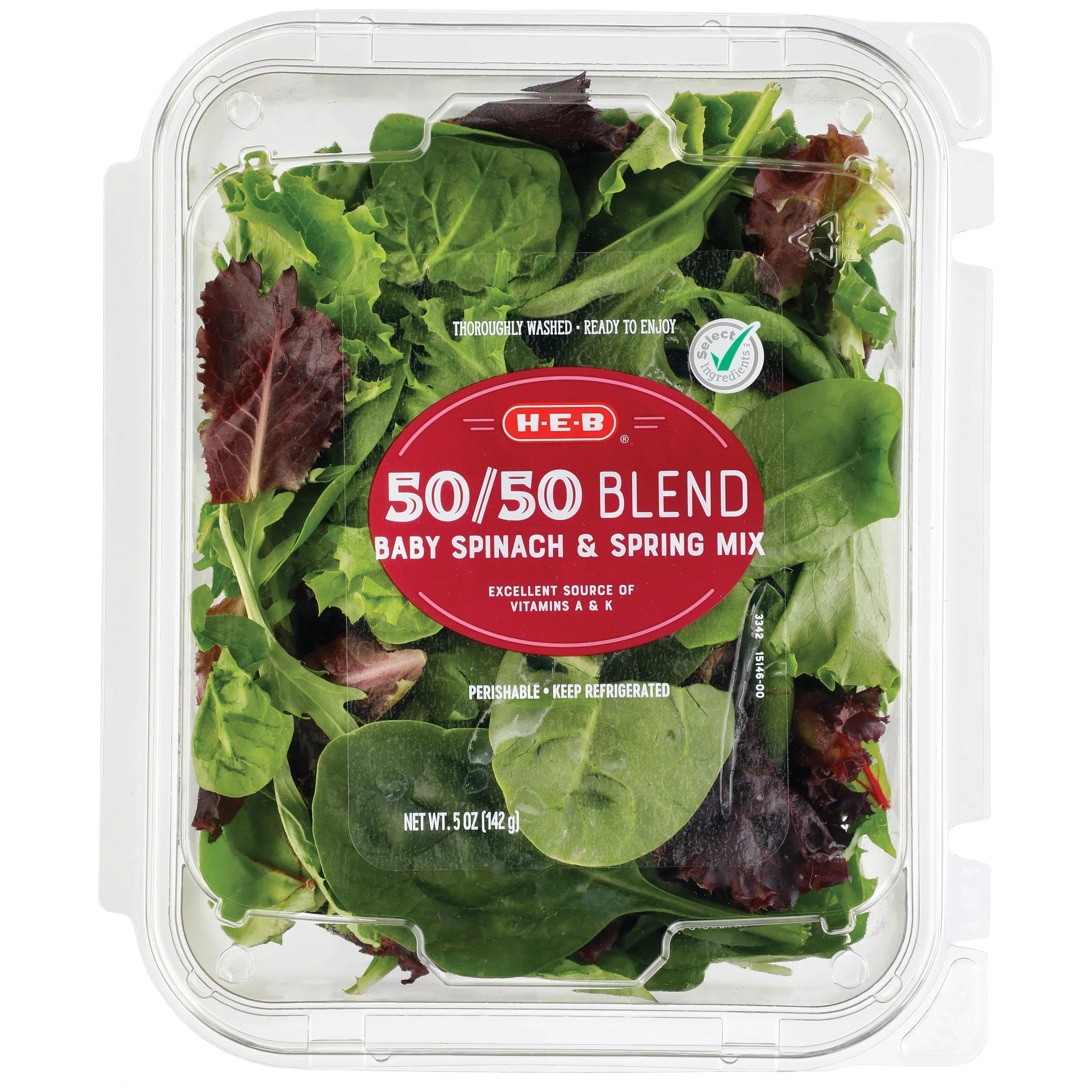 HEB 50/50 Blend Baby Spinach & Spring Mix Shop Vegetables at HEB