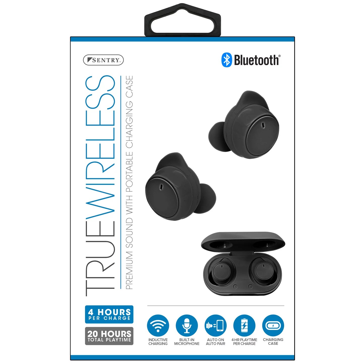 Sentry True Wireless Premium Sound Earbuds - Black - Shop Headphones at