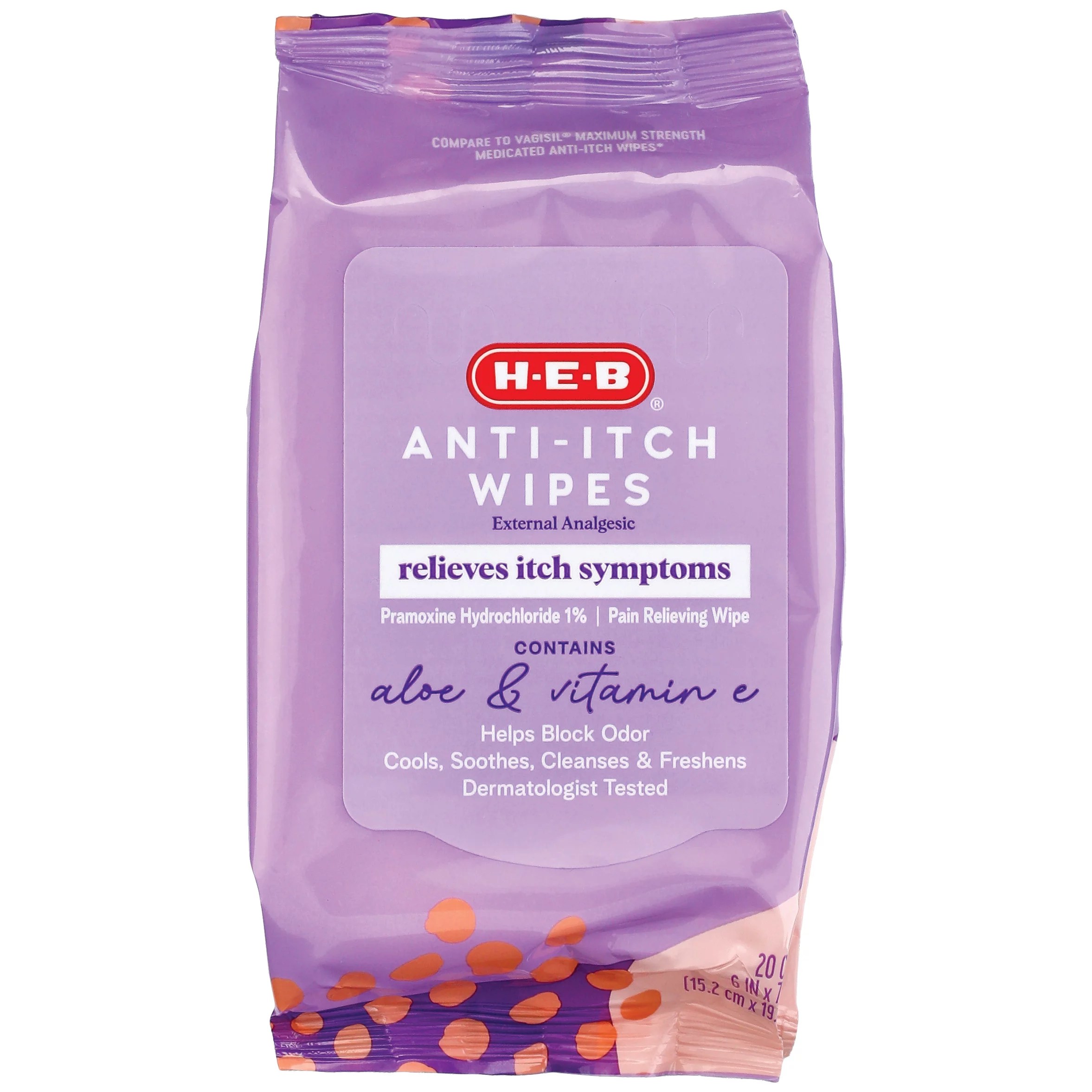 HEB AntiItch Wipes Shop Feminine Care at HEB