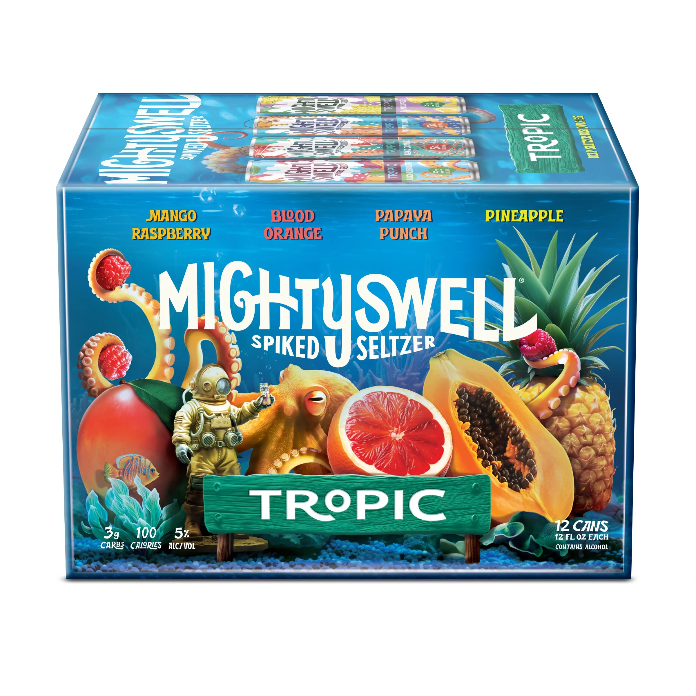 Mighty Swell Tropical Spiked Seltzer Variety Pack 12 oz Cans Shop Beer & Wine at HEB