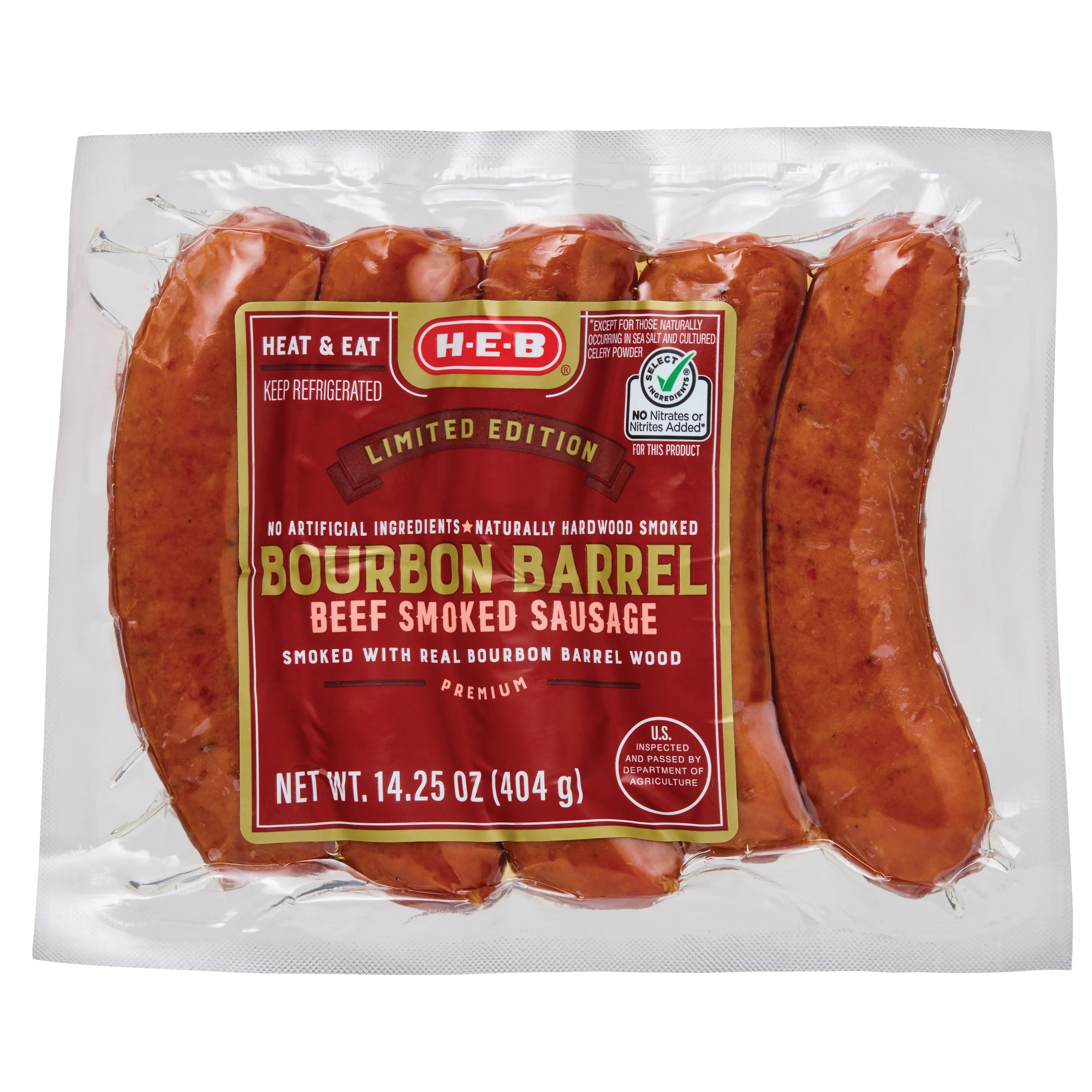 HEB Bourbon Barrel Smoked Beef Sausages Shop Sausage