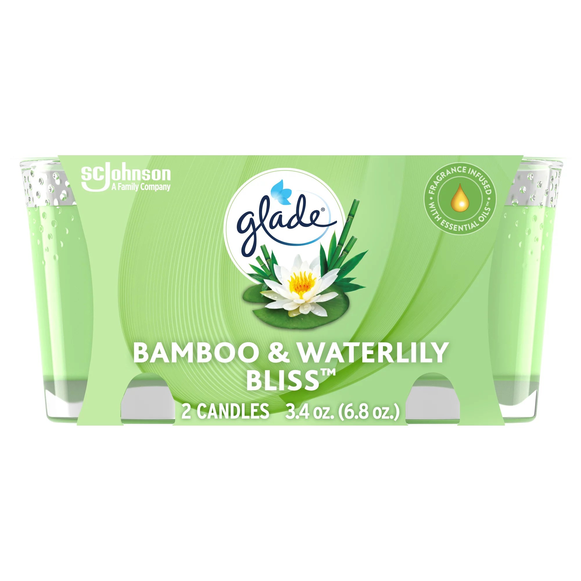Glade Bamboo & Bliss Twin Pack Candles Shop Candles at HEB