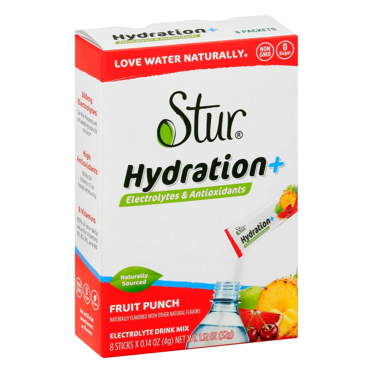 Stur Hydration + Fruit Punch Drink Mix Shop Mixes & Flavor Enhancers at HEB