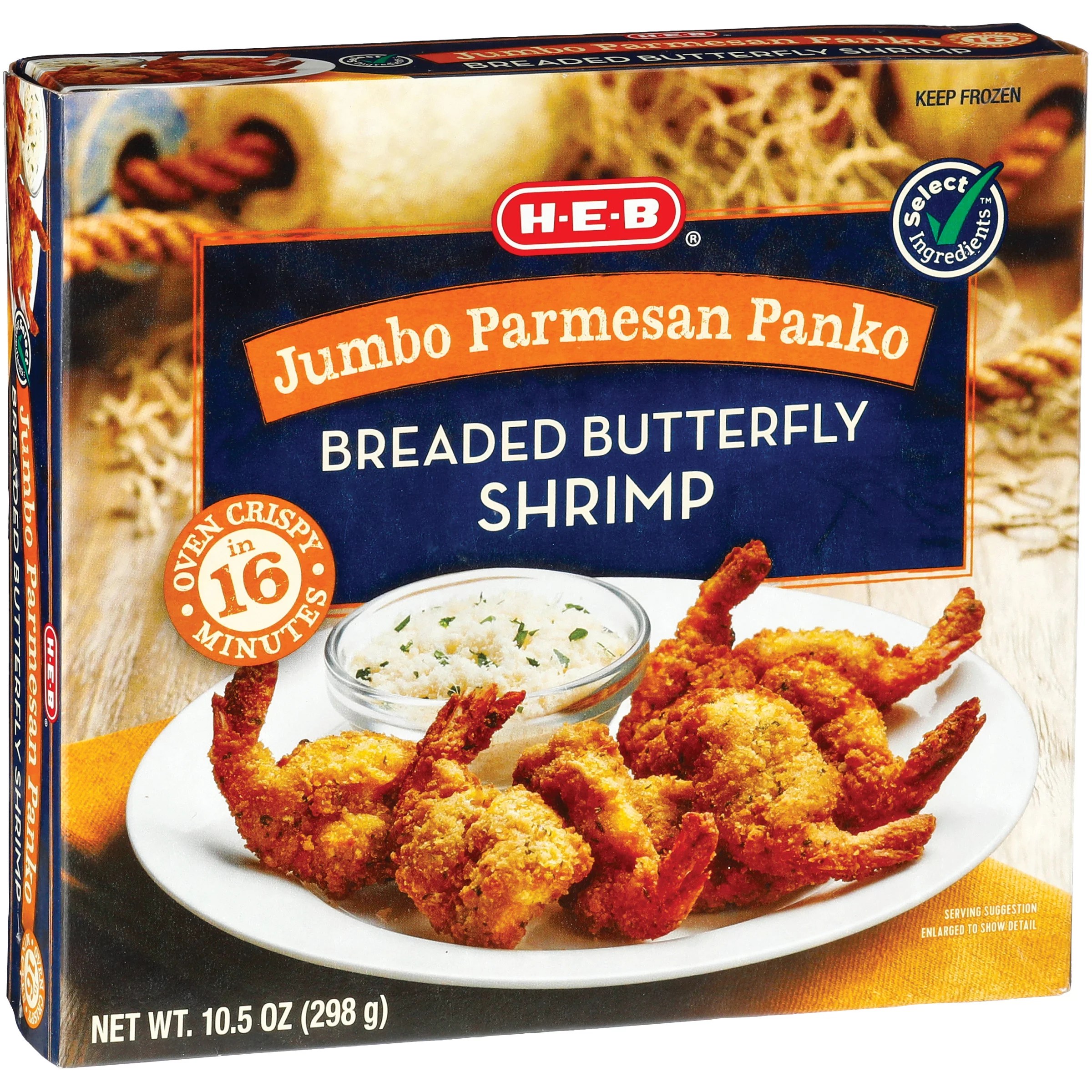 HEB Jumbo Parmesan Panko Breaded Butterfly Shrimp Shop Seafood at HEB