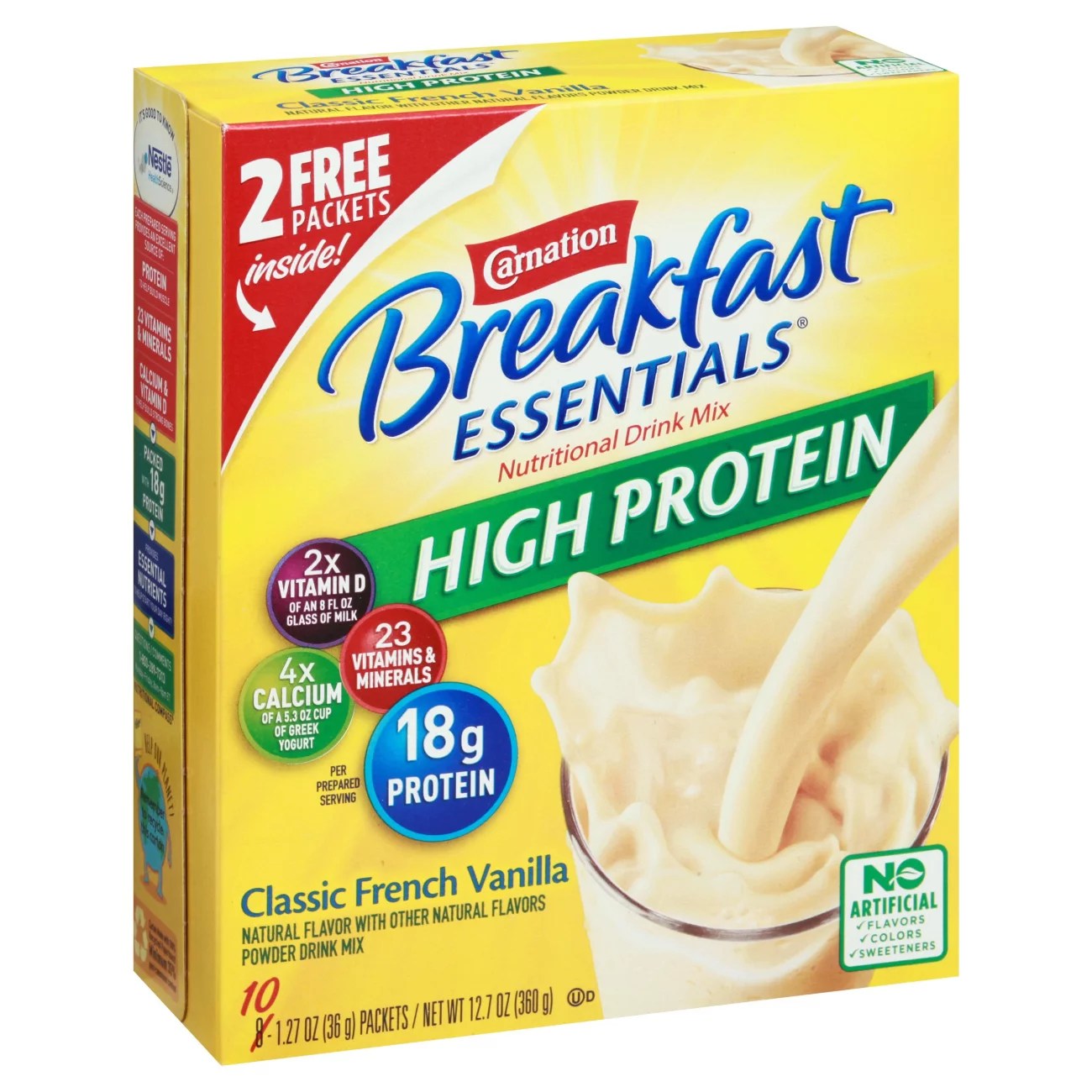 Carnation Breakfast Essentials High Protein French Vanilla Nutritional