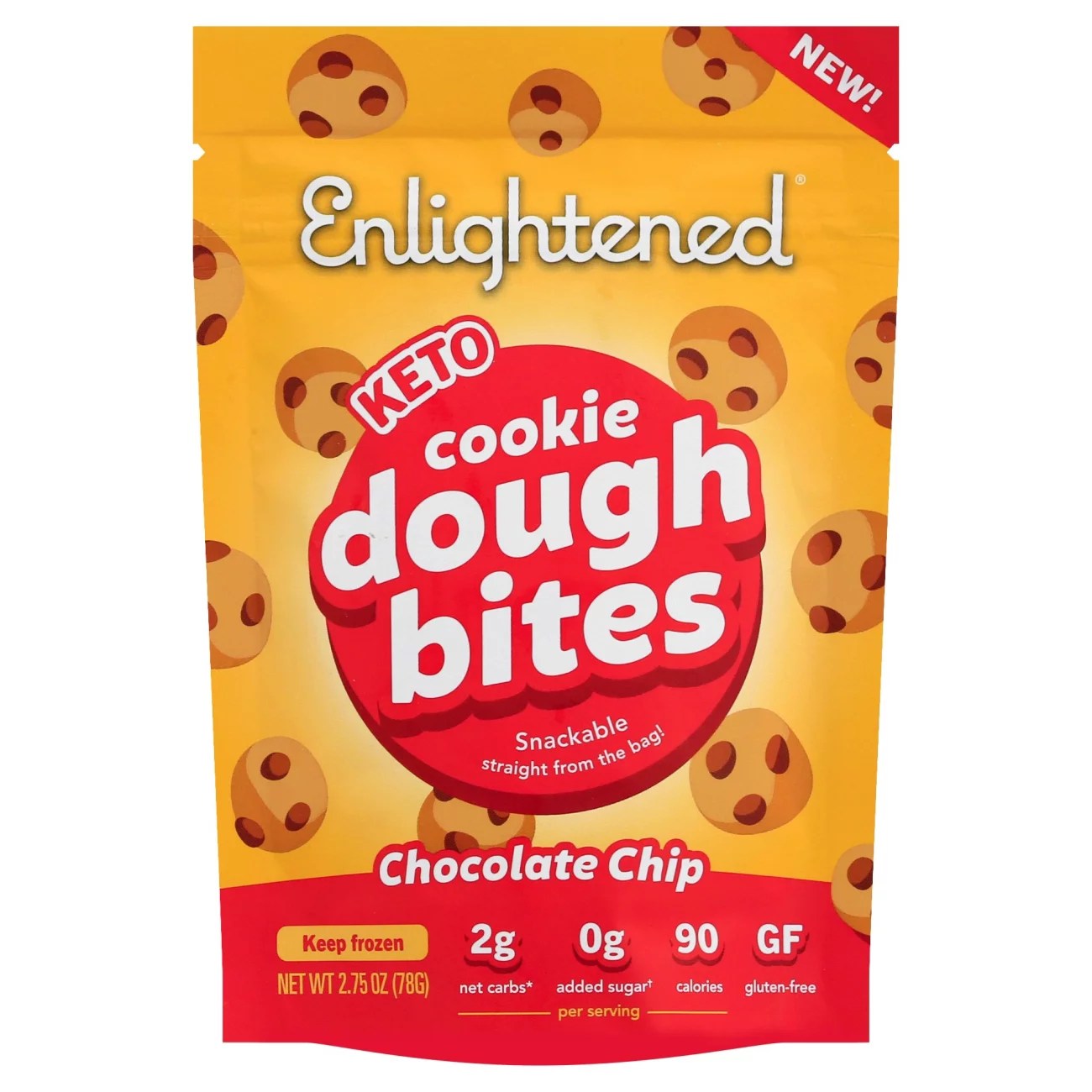 Enlightened Keto Chocolate Chip Dough Bites Shop Bars & Pops at HEB