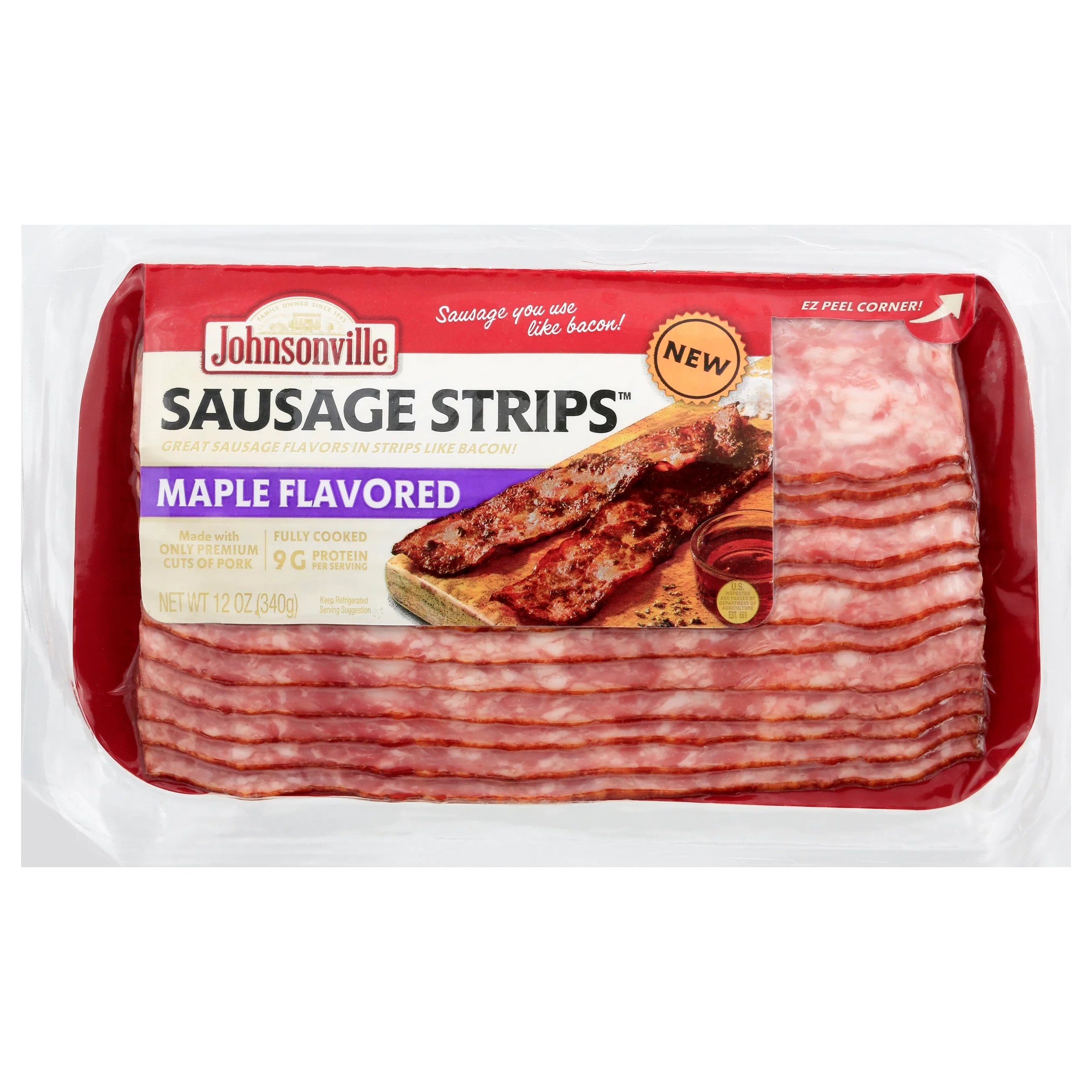 Johnsonville Smoky Maple Sausage Strips Shop Bacon at HEB
