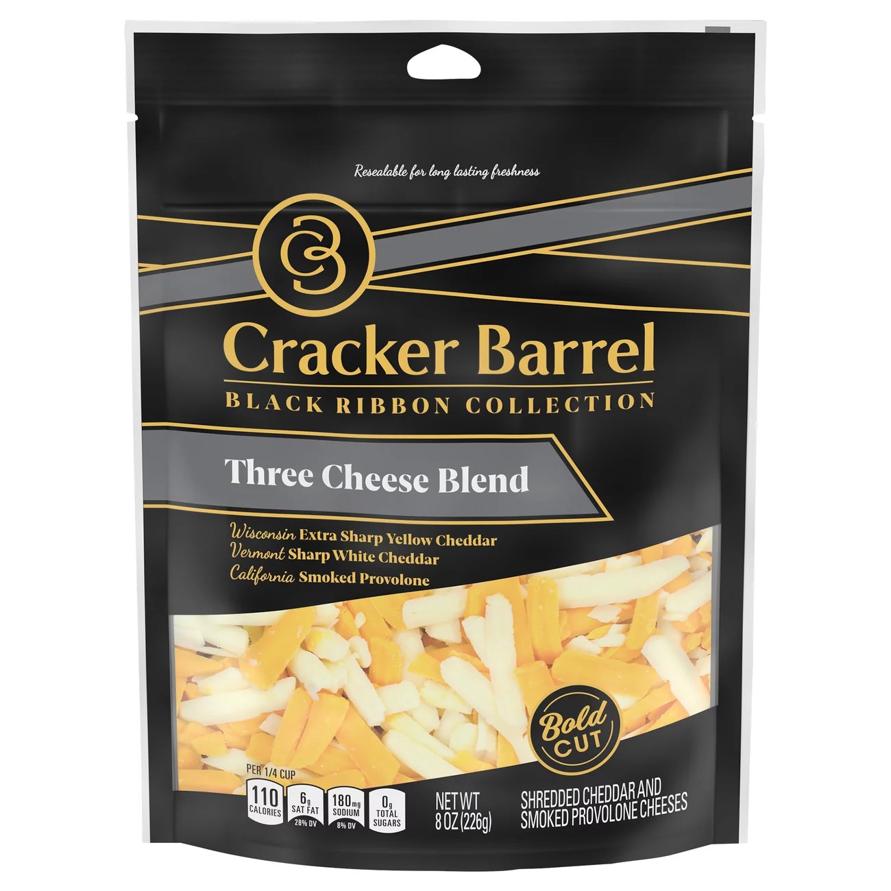 Cracker Barrel Three Cheese Blend Thick Shreds Shop Cheese at HEB