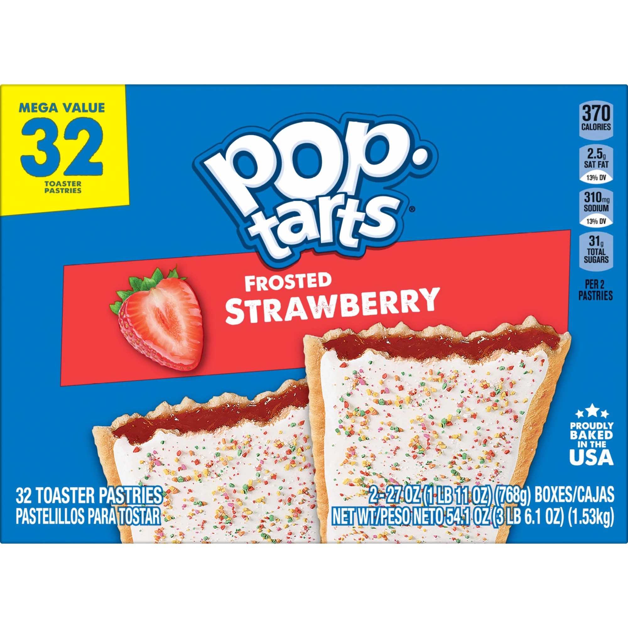 PopTarts Frosted Strawberry Toaster Pastries Family Pack Shop Cereal