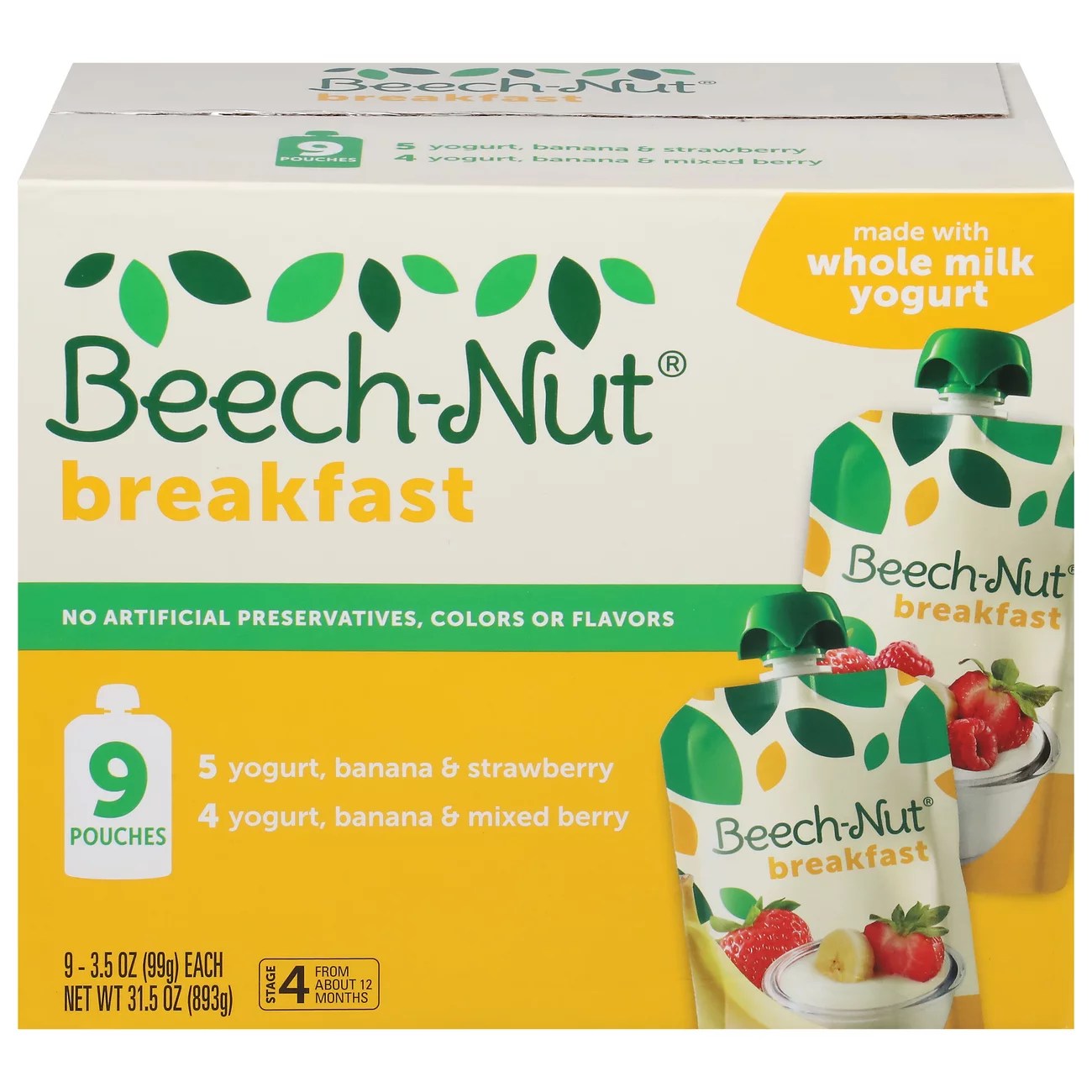 BeechNut Breakfast Stage 4 Variety Pack Baby Food Pouches Shop Baby