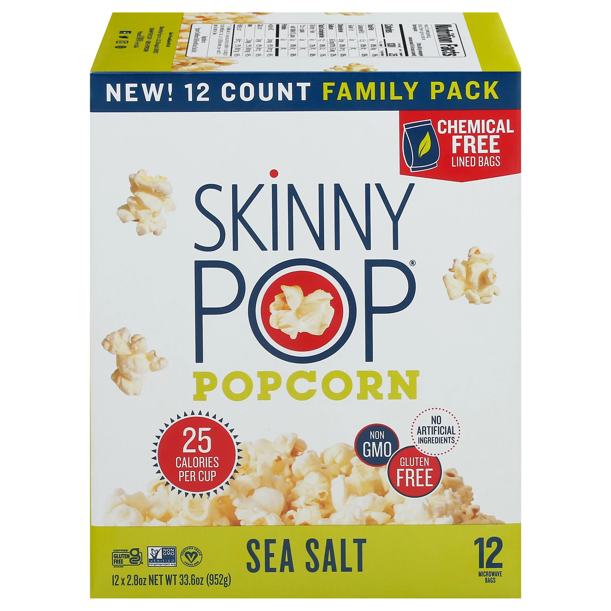 SkinnyPop Sea Salt Microwave Popcorn Shop Popcorn at HEB