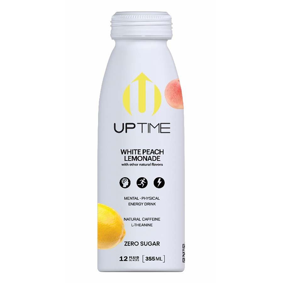 Uptime White Peach Lemonade Sugar Free, 12 oz Bottles Shop Sports