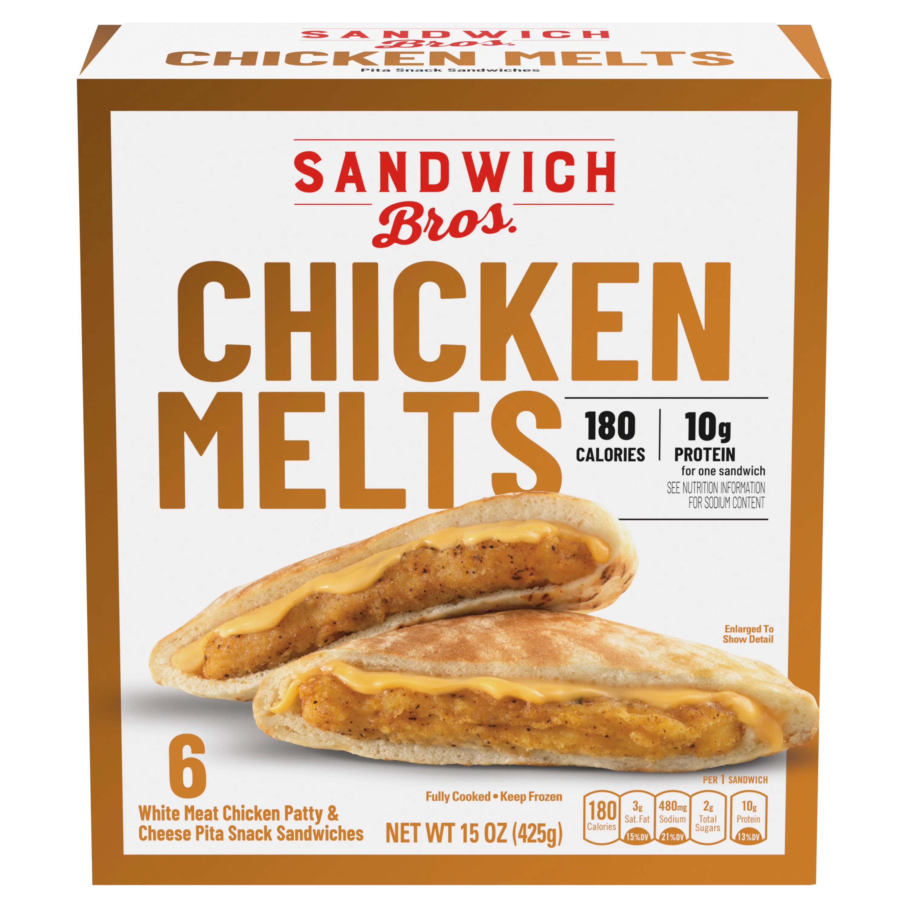 Sandwich Bros Chicken Melts Flatbread Pocket Sandwiches Shop