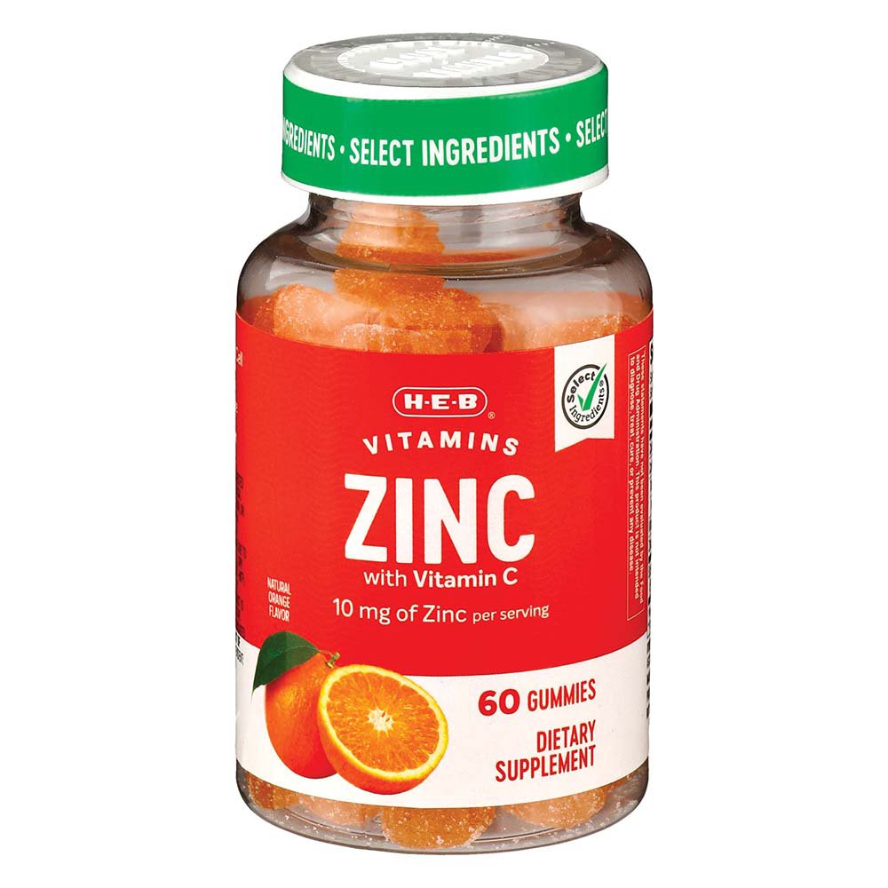 HEB Vitamins Zinc with Vitamin C Gummies Shop Multivitamins at HEB
