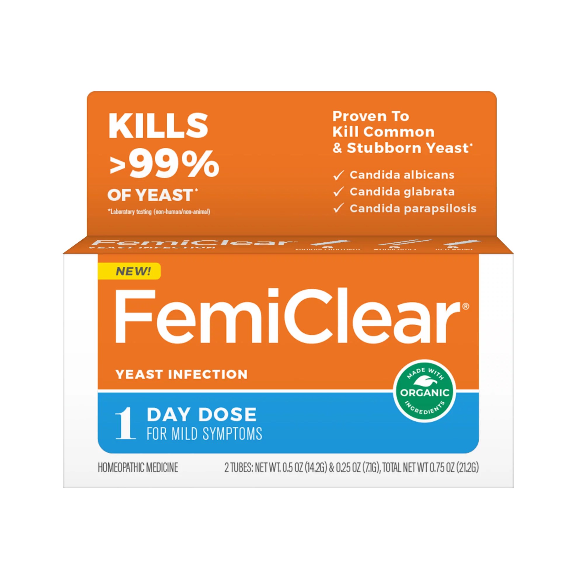 FemiClear 1 Day Yeast Infection Treatment Shop Medicines & Treatments