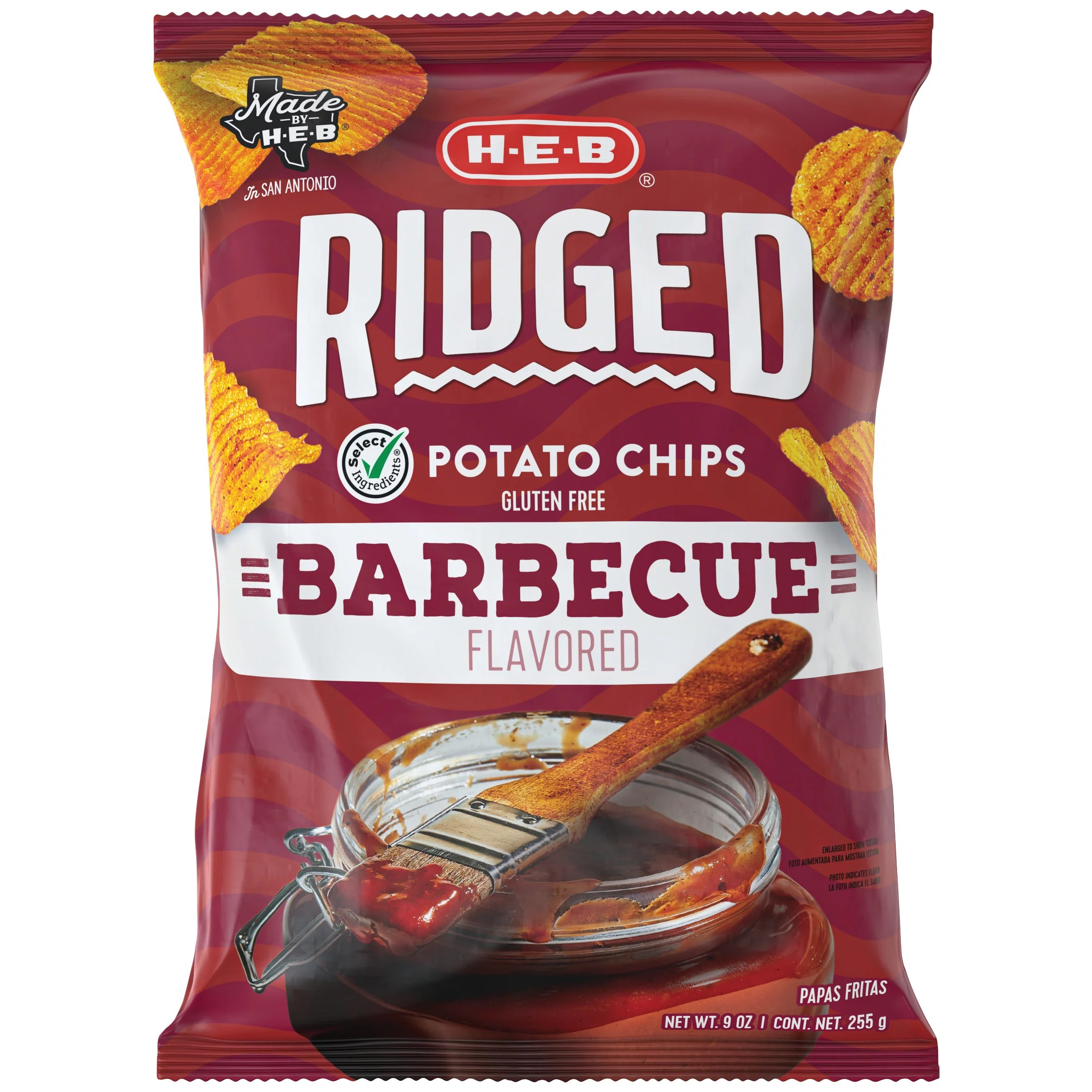 HEB Select Ingredients Ridged Barbecue Potato Chips Shop Snacks