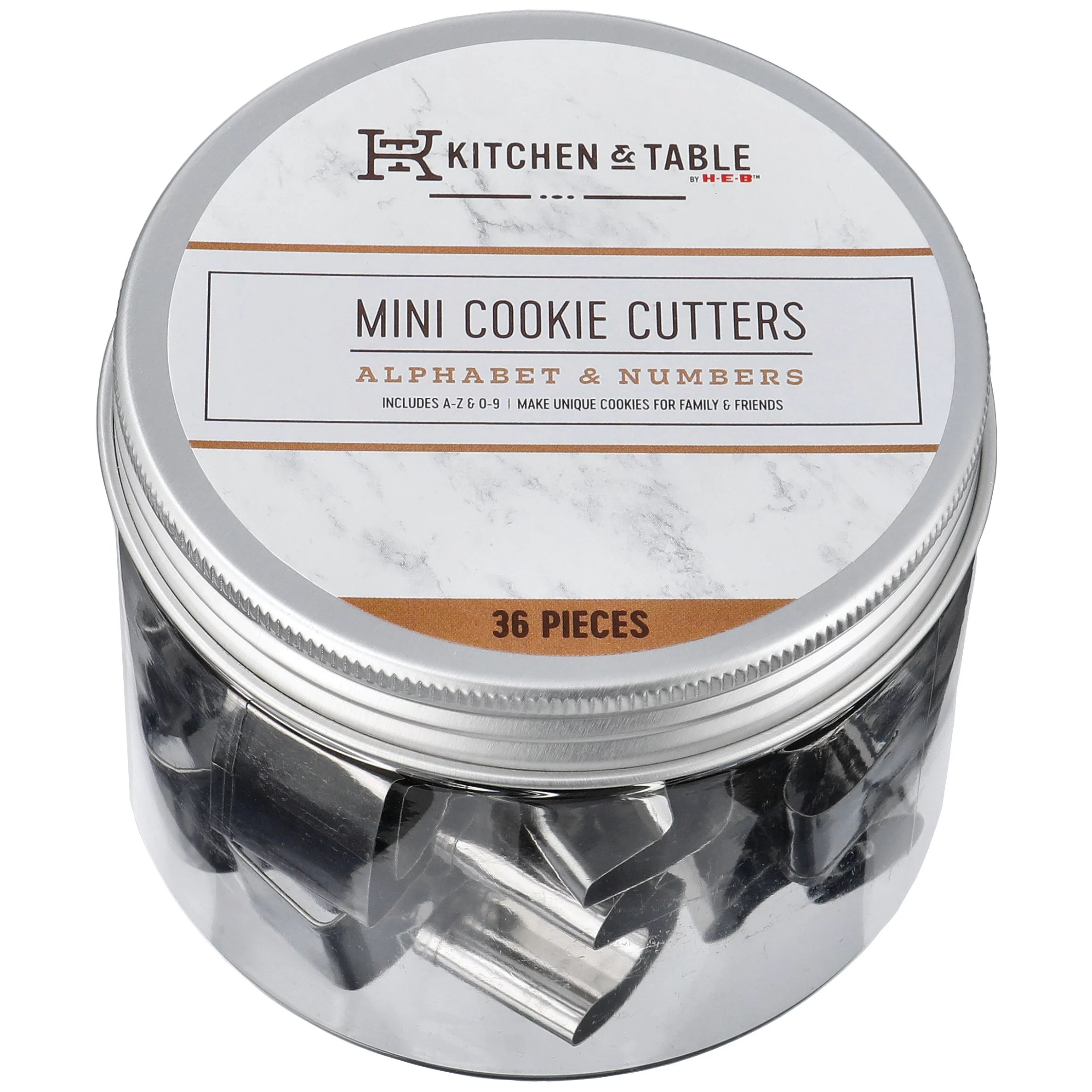Kitchen & Table by HEB Mini Cookie Cutter Set Alphabet & Numbers