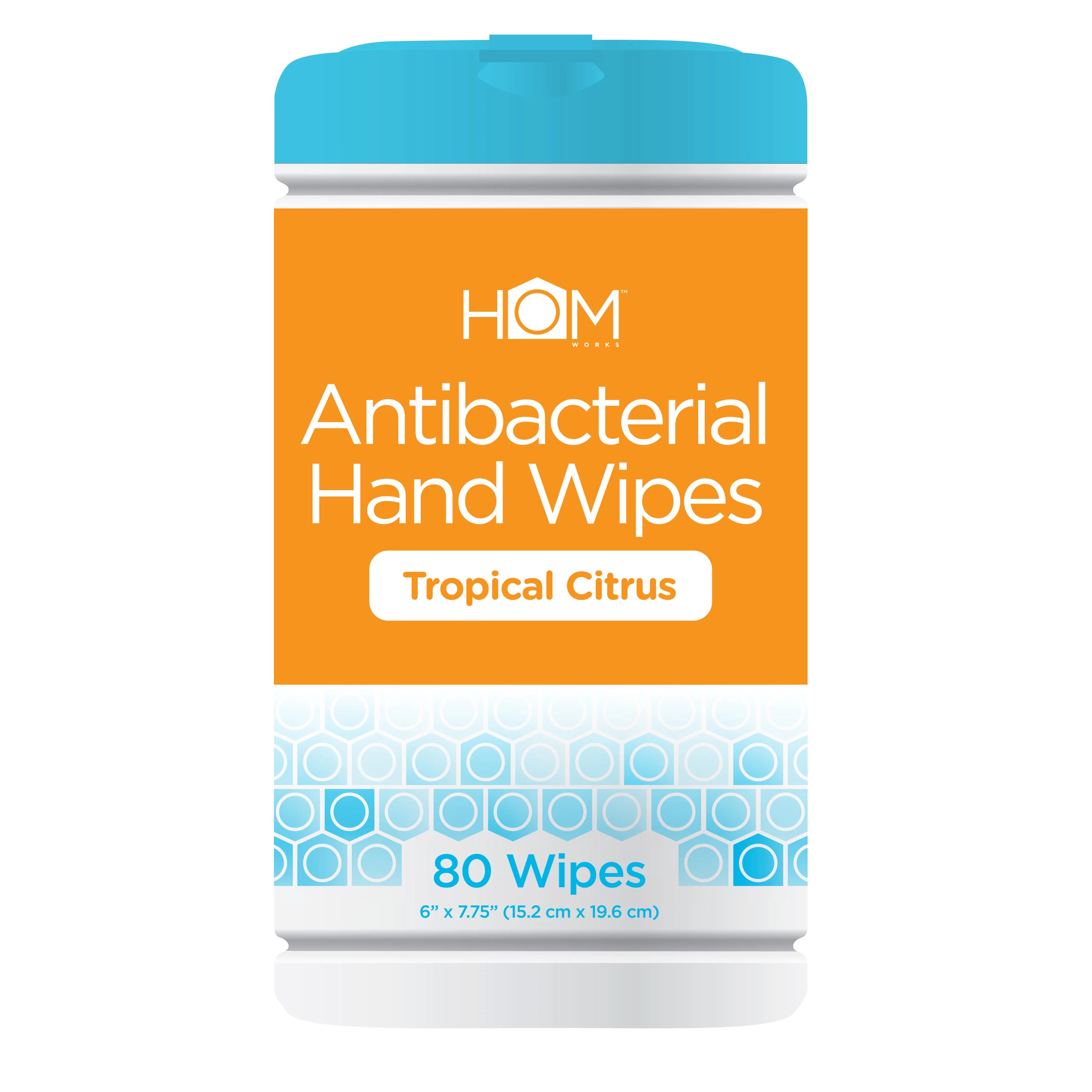 Hom Works Antibacterial Hand Wipes Tropical Citrus Shop Bath & Skin Care at HEB