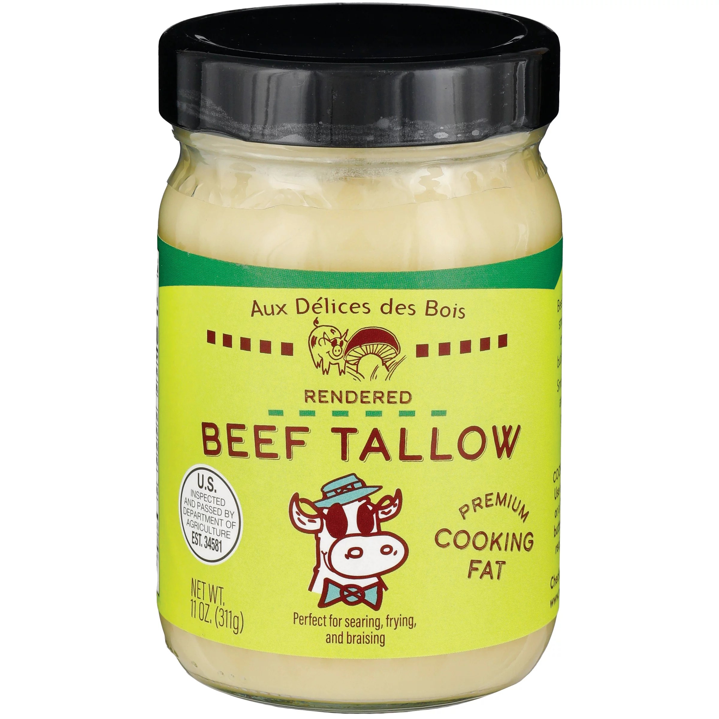 Aux Delices De Bois Beef Tallow Cooking Fat Shop Dressing, Oil