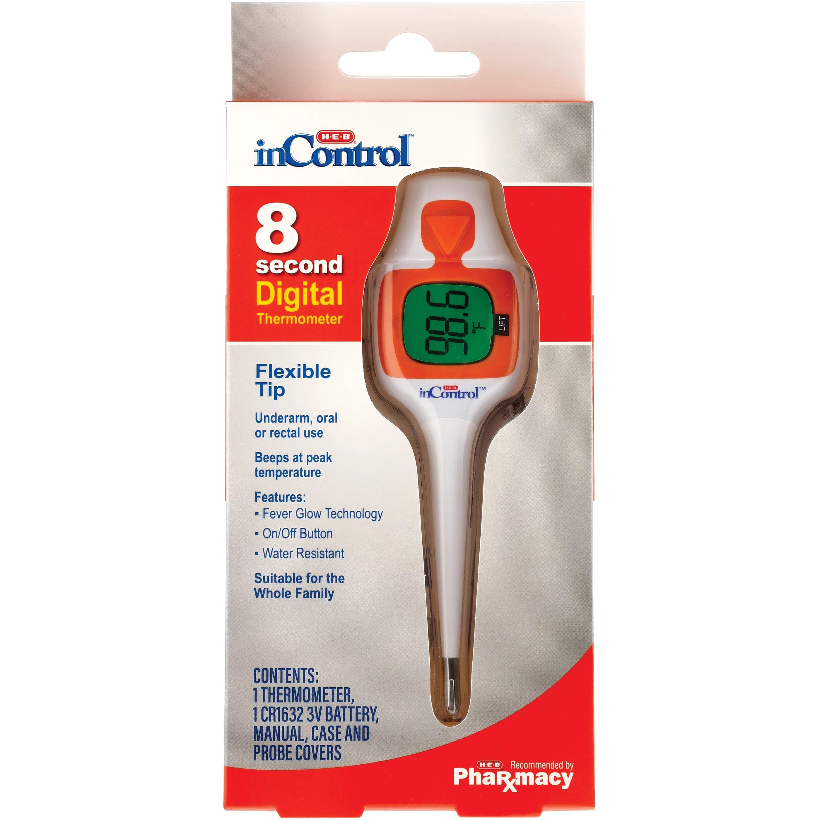 HEB inControl 8 Second Digital Thermometer Flexible Tip Shop