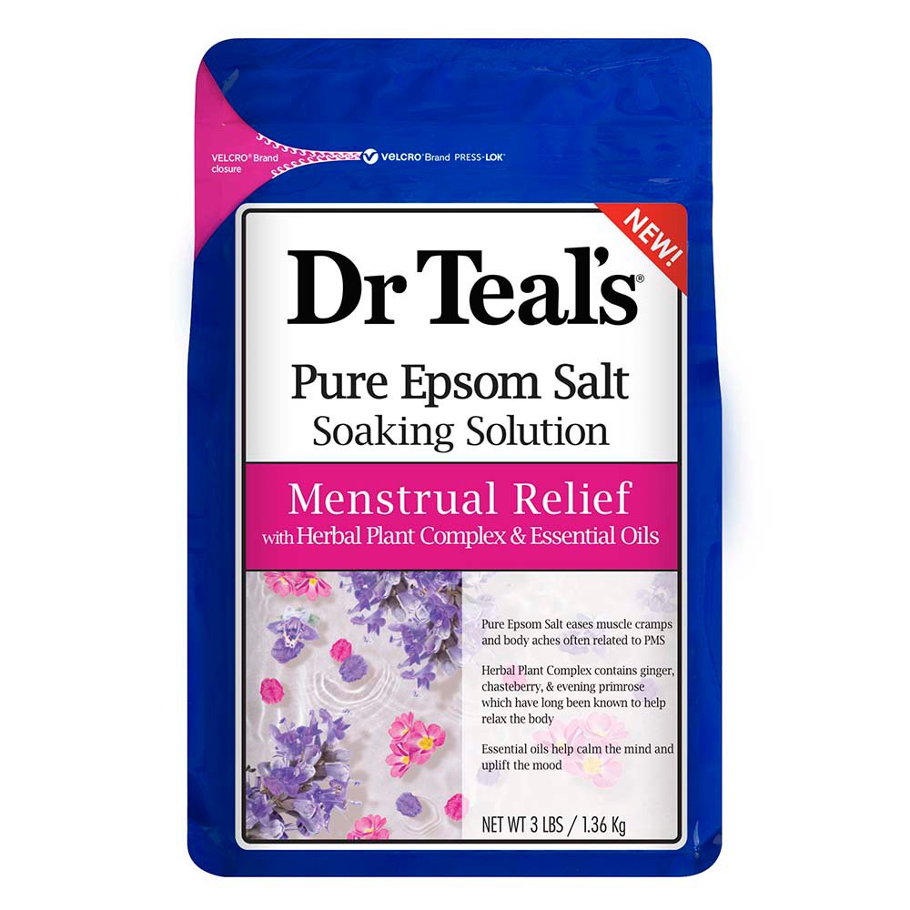 Dr Teal's Menstrual Relief Pure Epsom Salt Soaking Solution Shop Bath