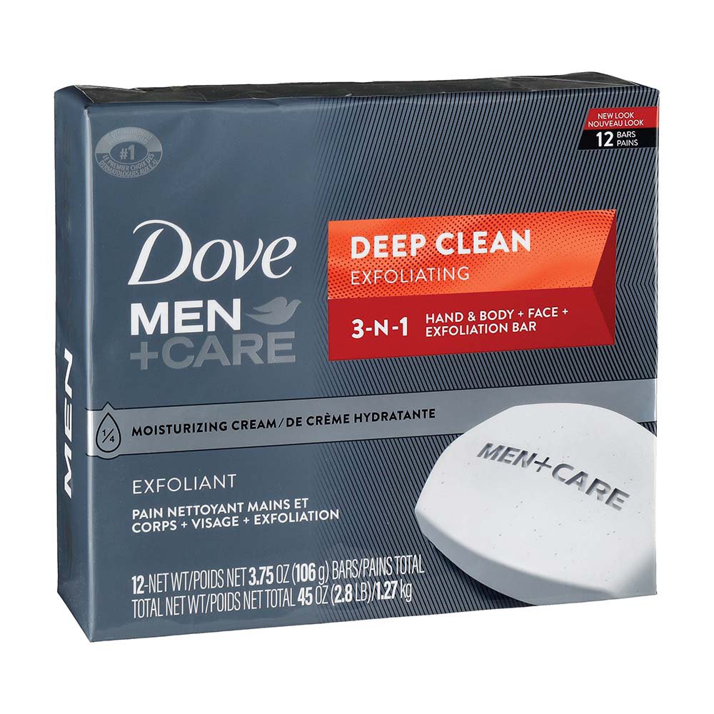 Dove Men + Care Deep Clean Exfoliating 3 In 1 Bar Soap Shop Bath