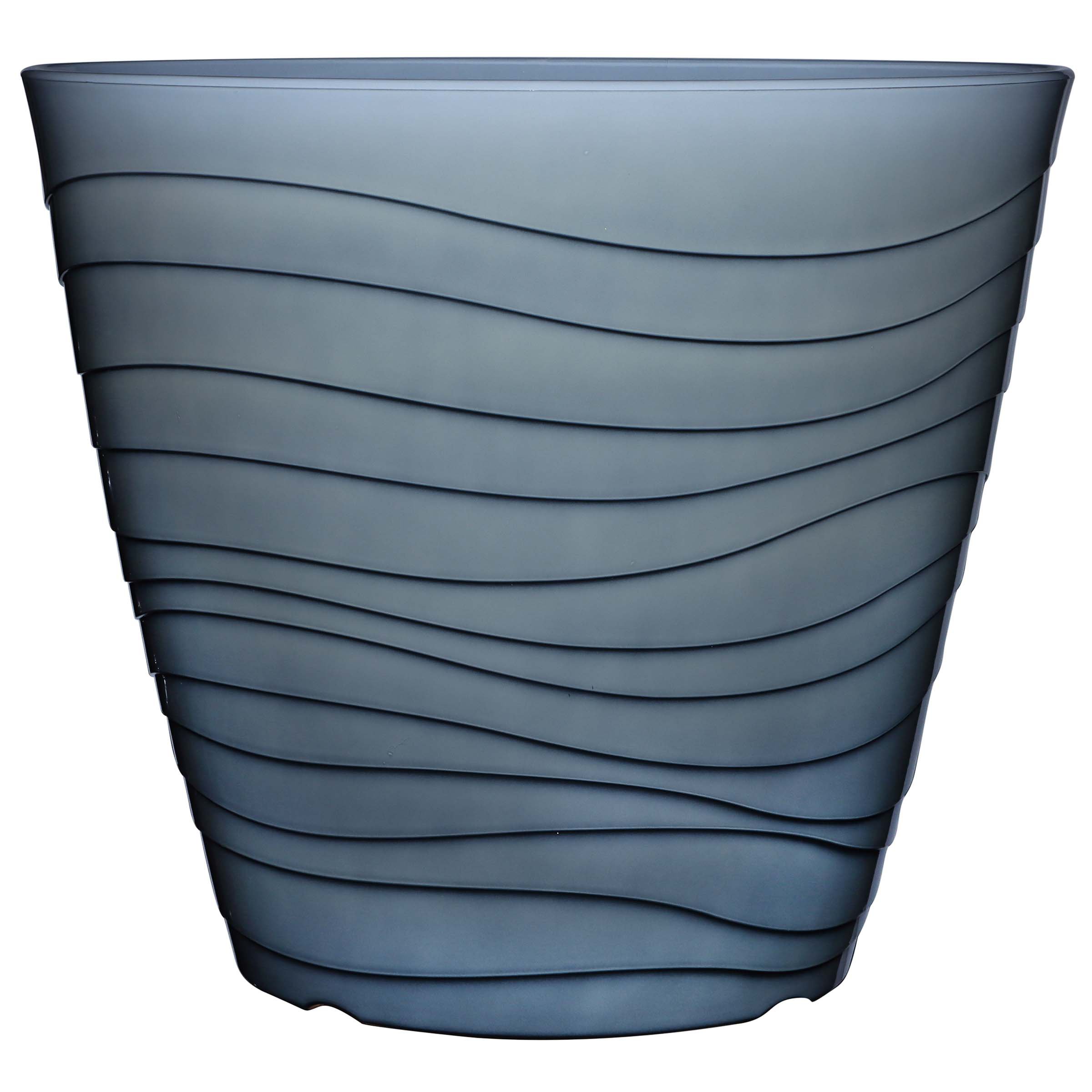Marshall Pottery Deroma Aegean Seawave Resin Planter in Light Gray Shop Patio & Outdoor at HEB