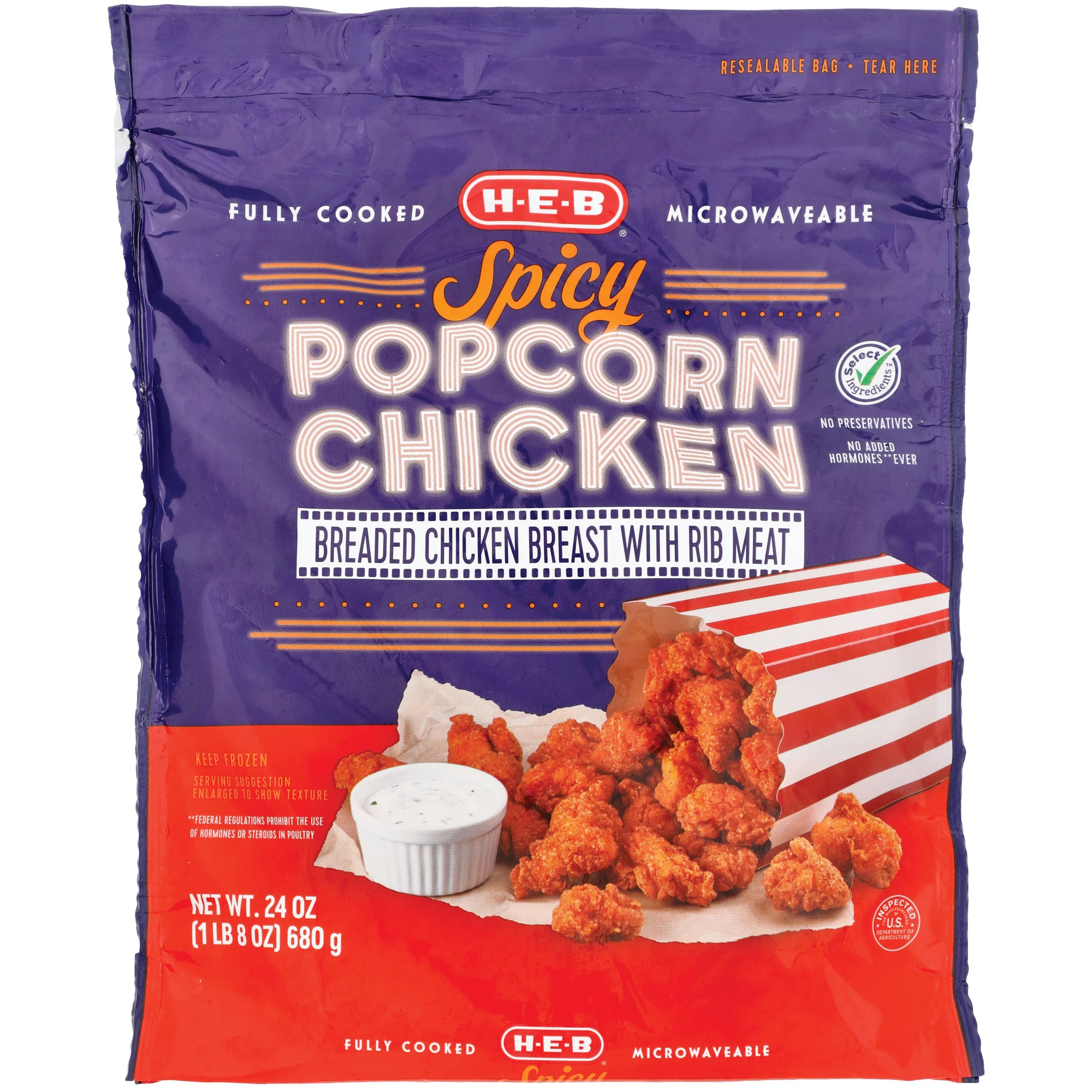 HEB Fully Cooked Spicy Popcorn Chicken Shop Meat at HEB