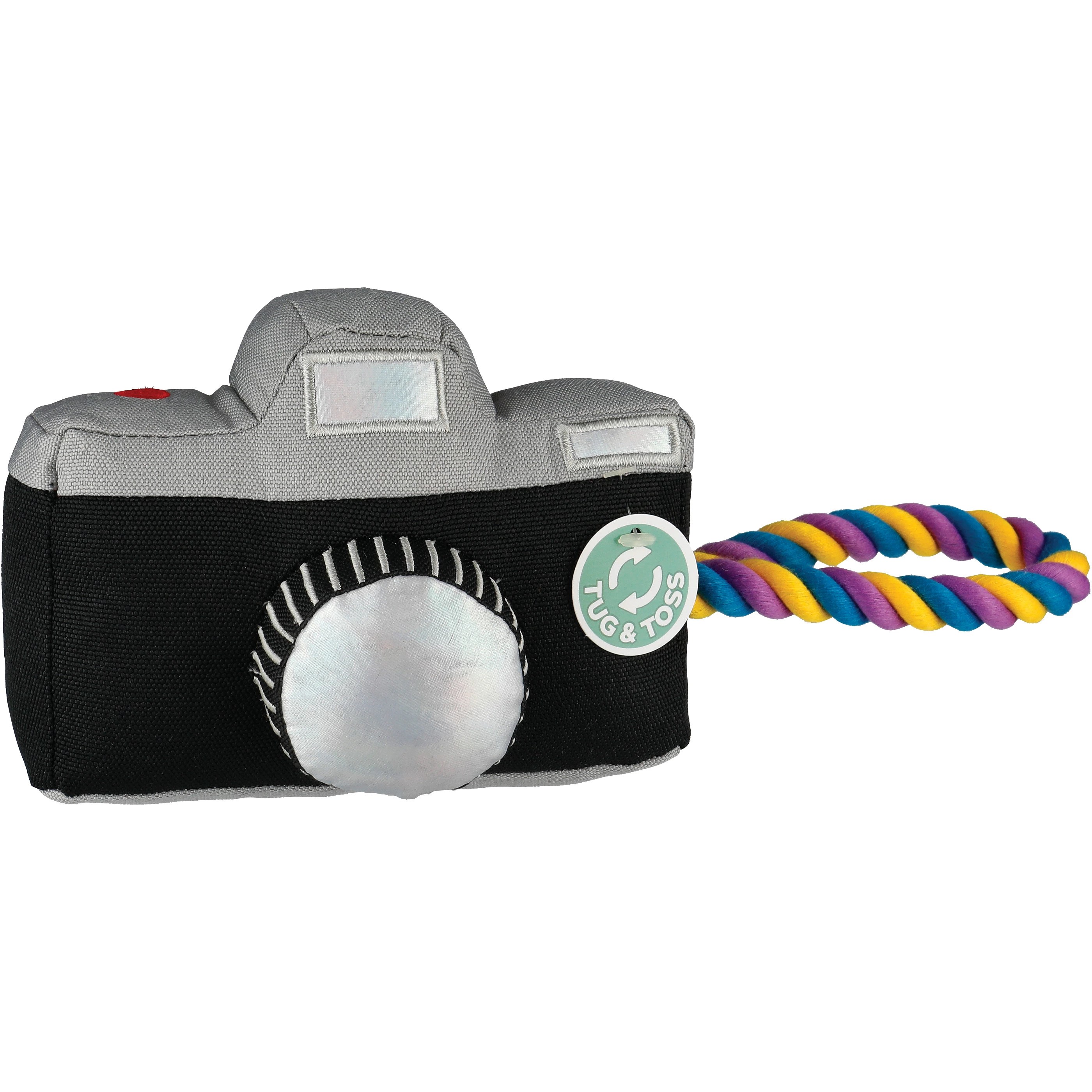 Woof and Whiskers Plush Dog Toy Camera Shop Dogs at HEB