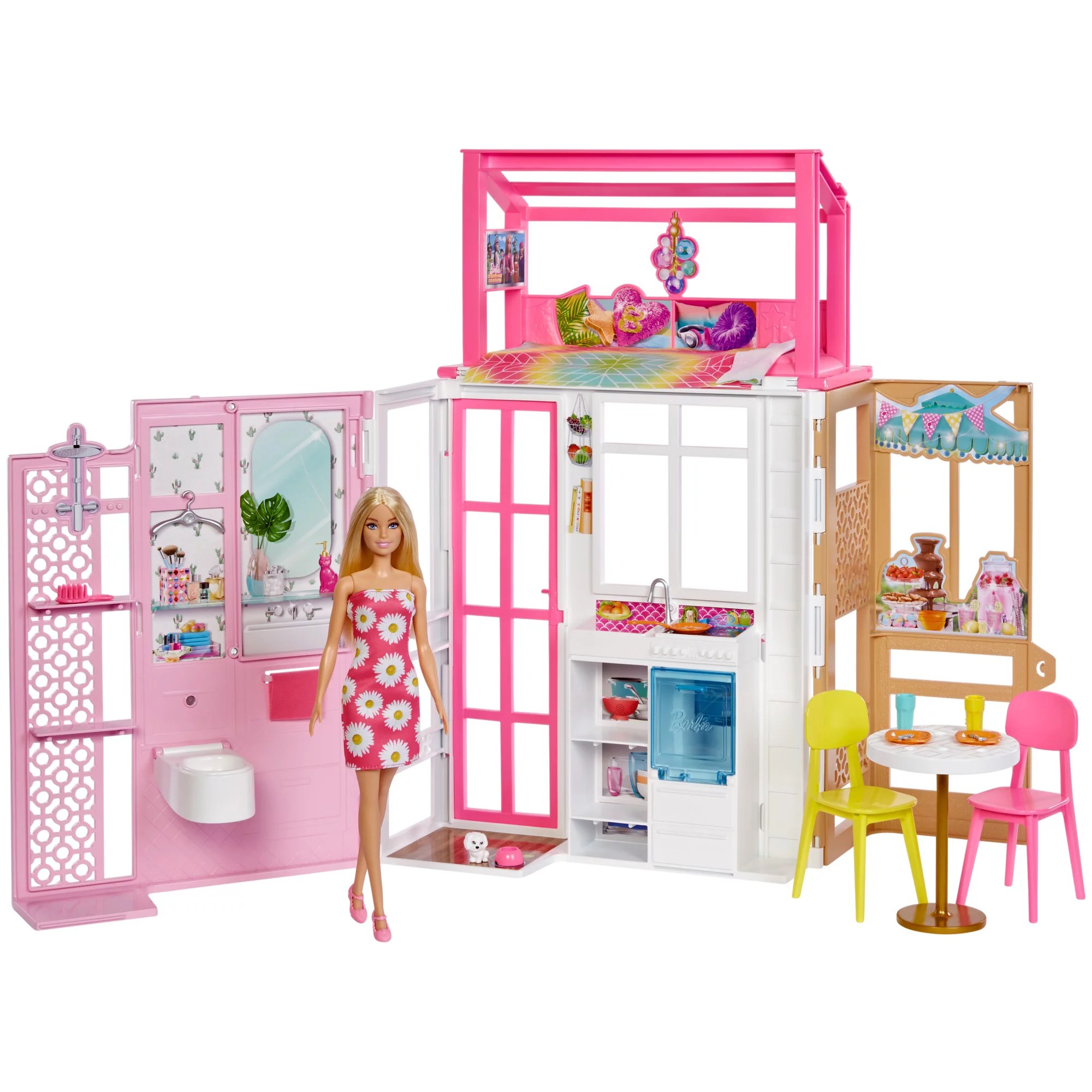 Barbie 2Story Doll House Playset Shop Toys at HEB