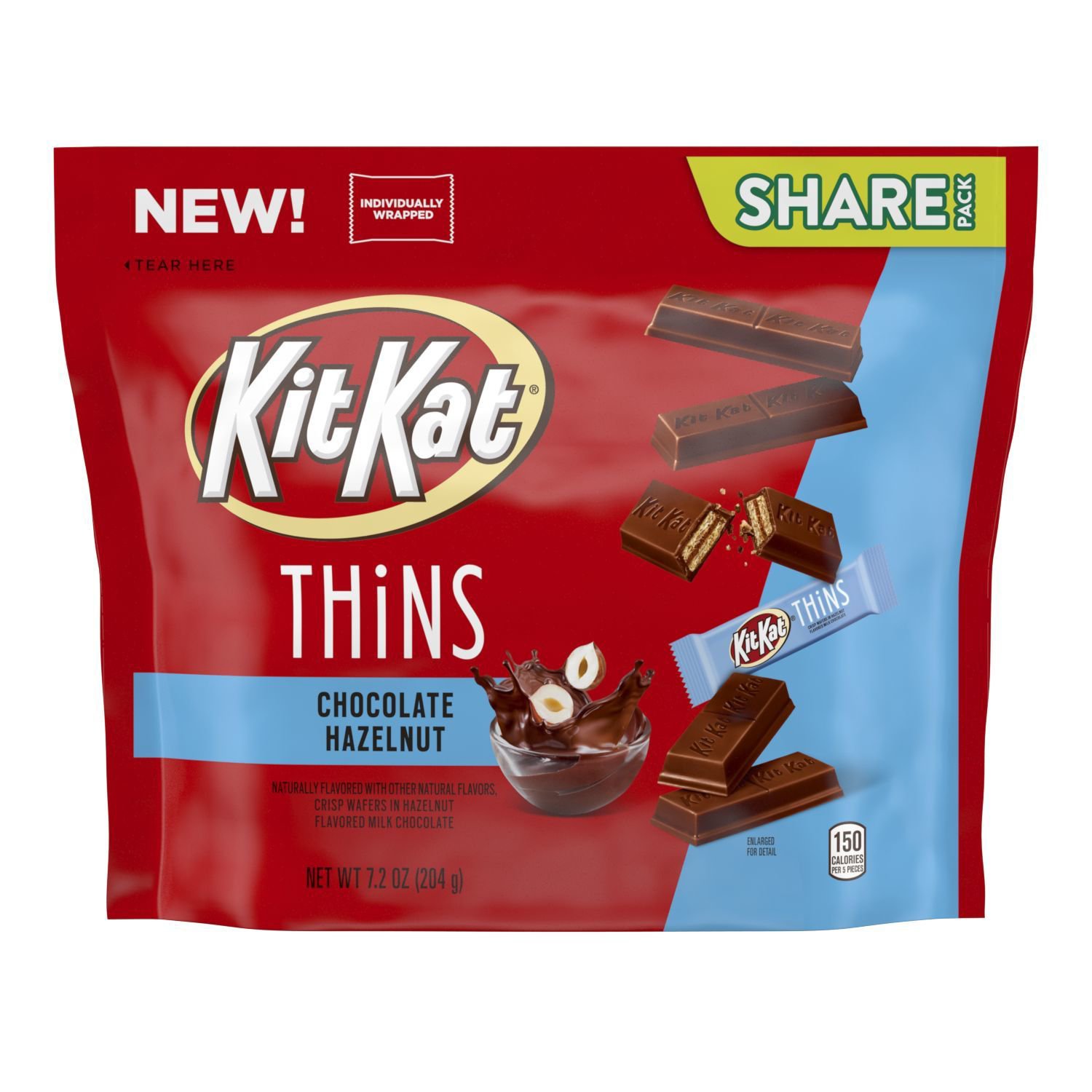 Kit Kat THiNS Chocolate Hazelnut Candy Bars Share Pack Shop Snacks
