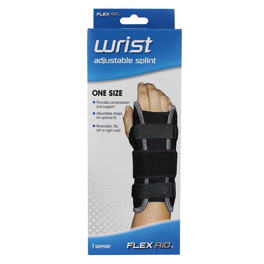 Flex Aid Wrist Adjustable Splint One Size Shop Sleeves & Braces at HEB