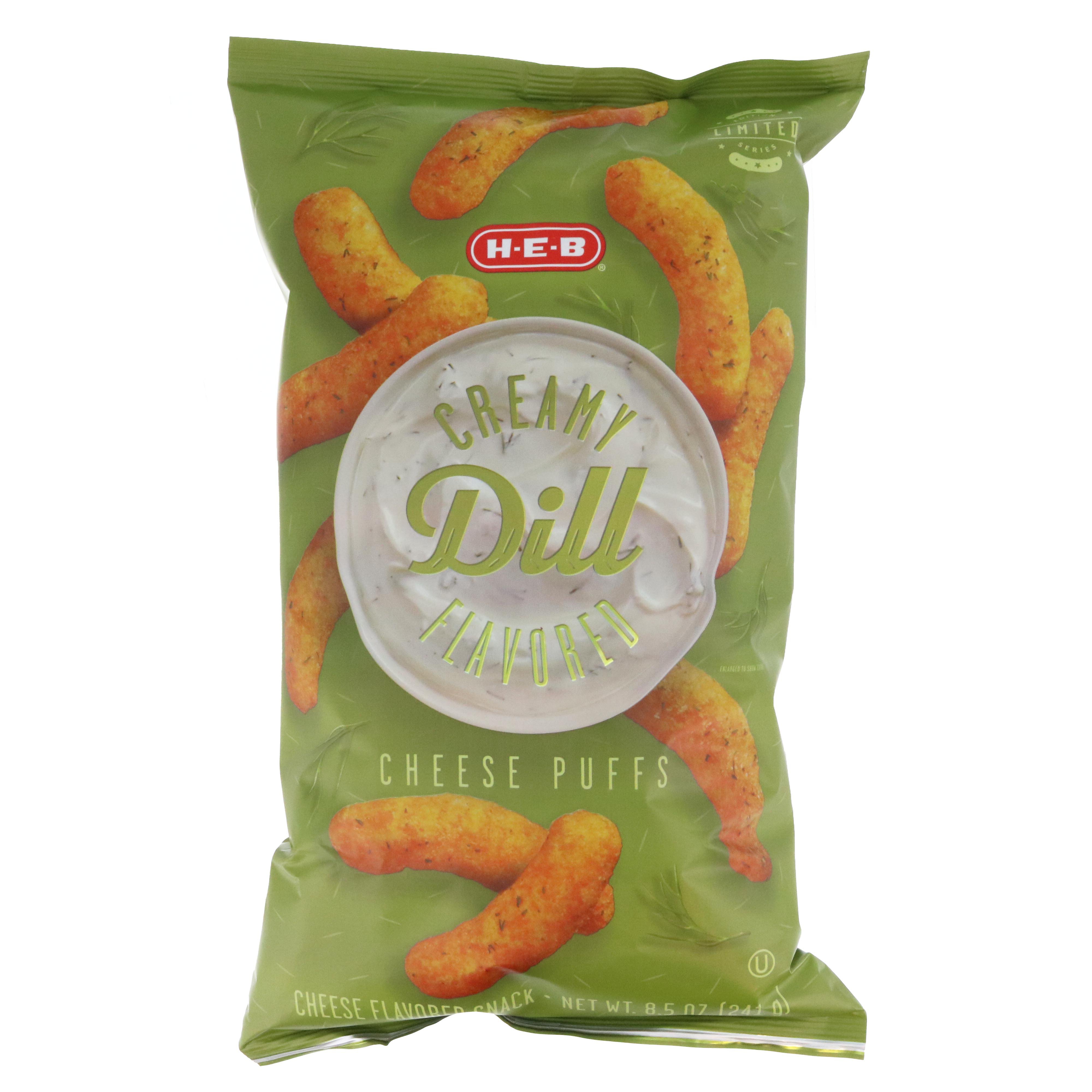 HEB Creamy Dill Cheese Puffs Shop Snacks & Candy at HEB