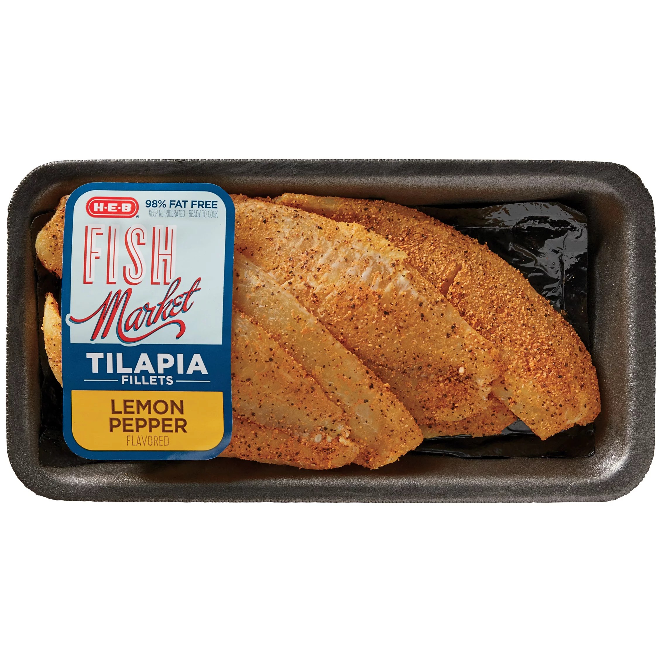 HEB Fish Market Tilapia Fillets with Lemon Pepper Seasoning Shop