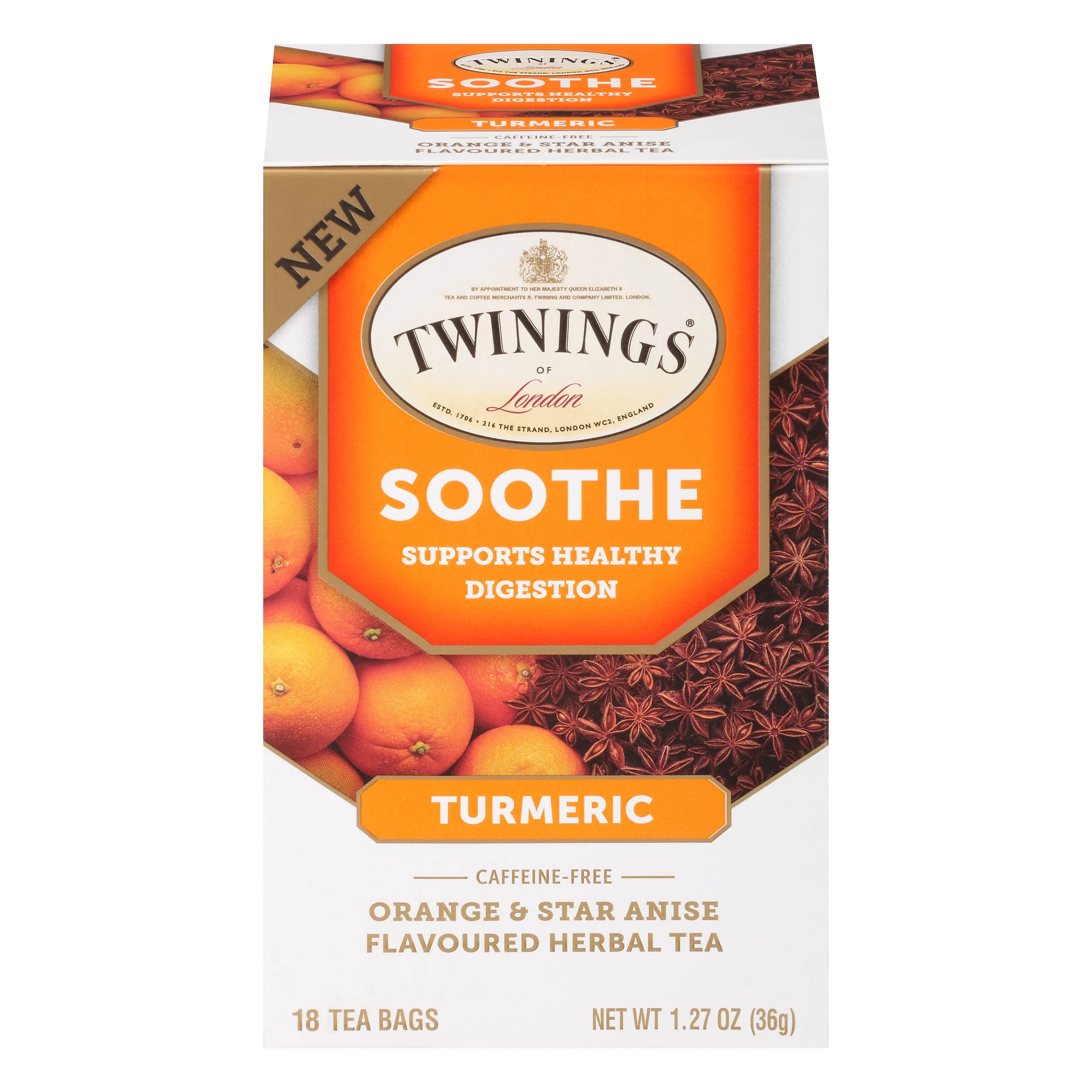 Twinings Soothe Turmeric & Star Anise CaffeineFree Herbal Tea Bags