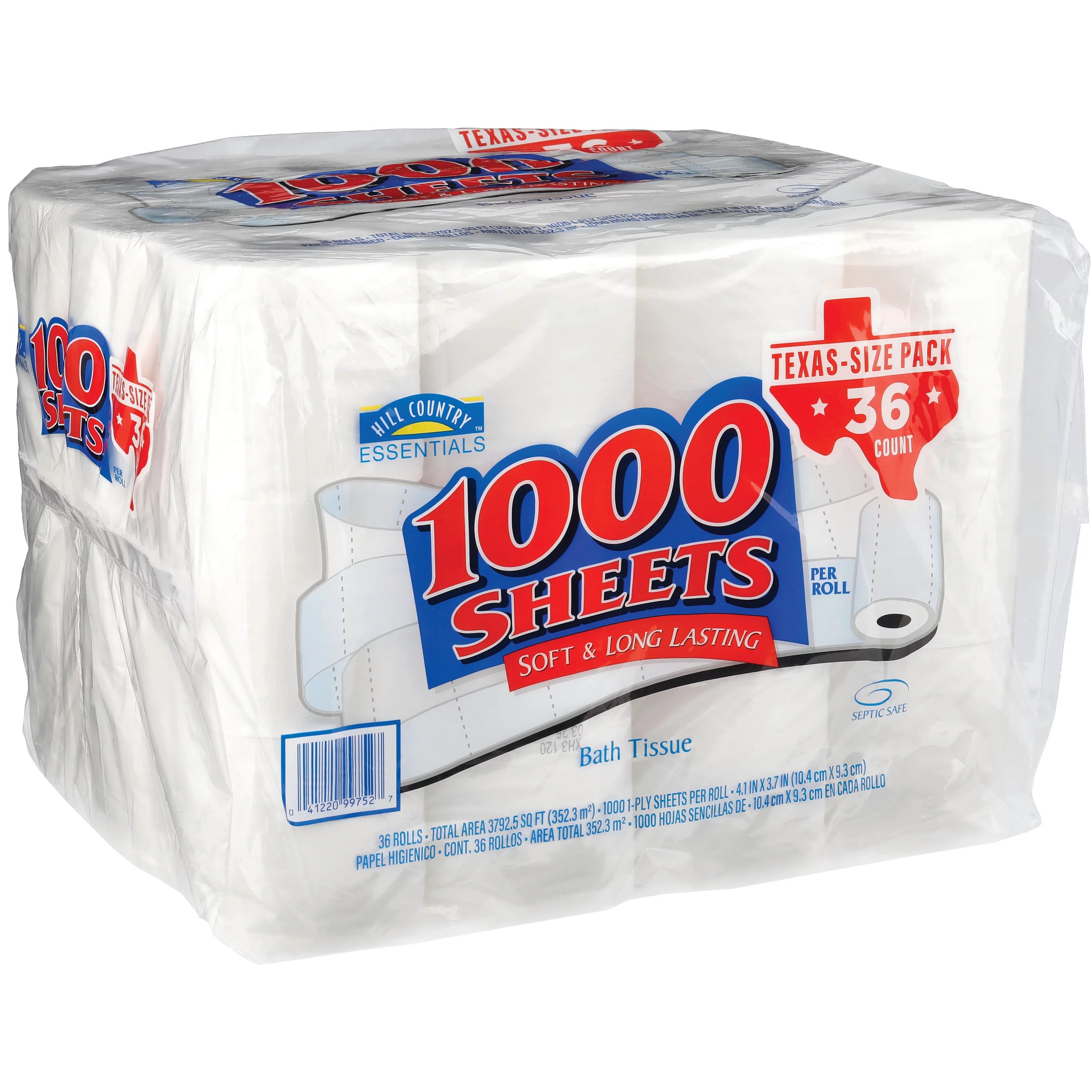 Hill Country Essentials 1000 Sheets Toilet Paper Shop Toilet Paper at