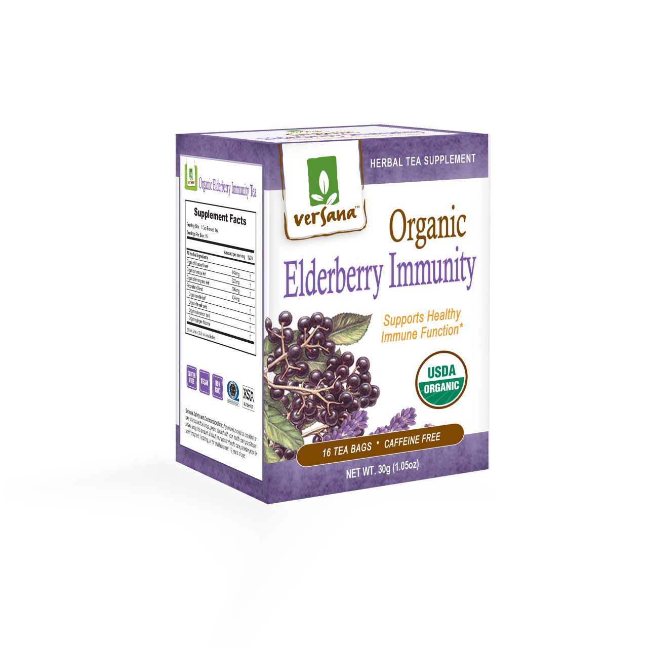 Versana Organic Elderberry Immunity Herbal Tea Bags Shop Tea at HEB
