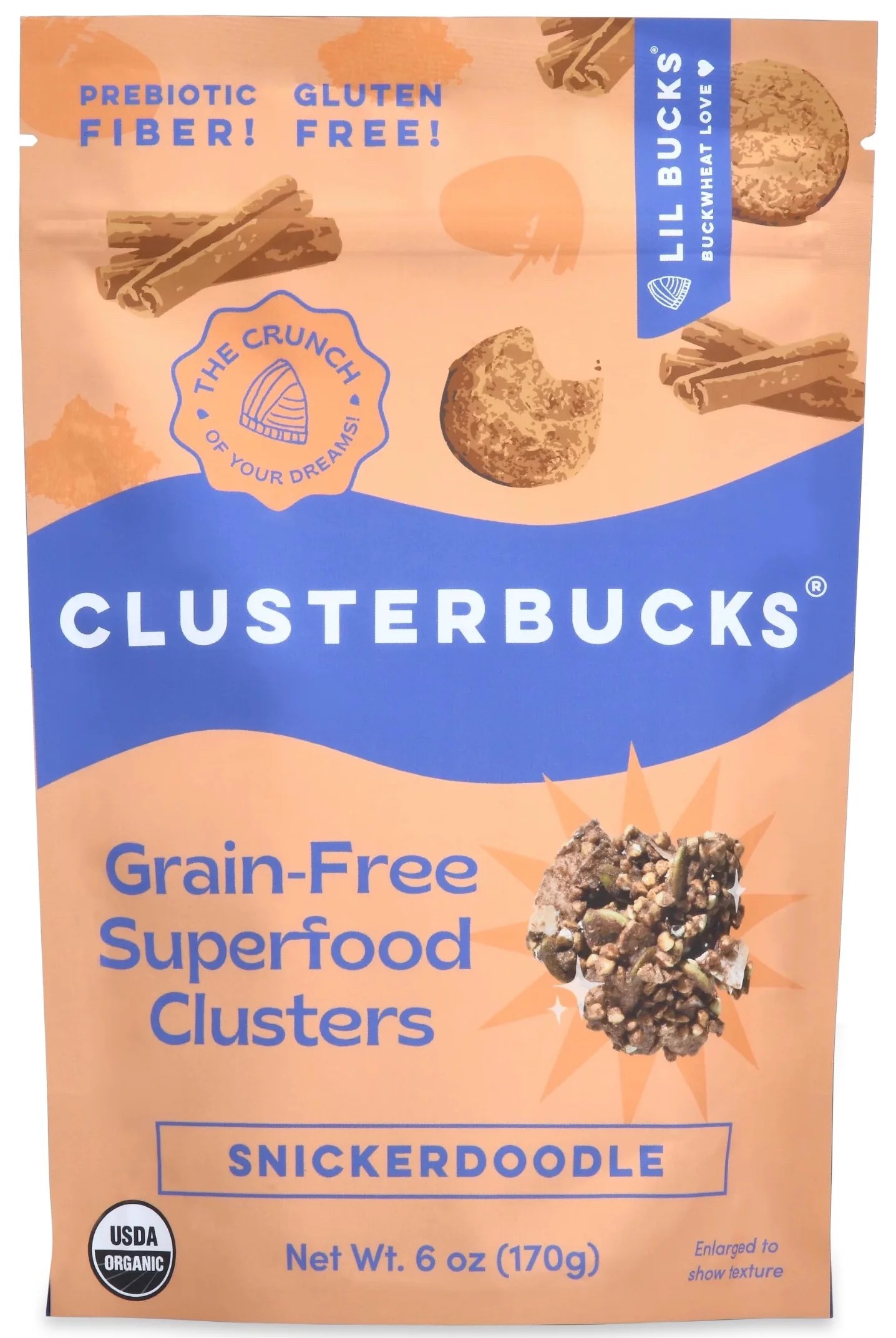 Clusterbucks Lil Bucks Snickerdoodle GrainFree Superfood Clusters