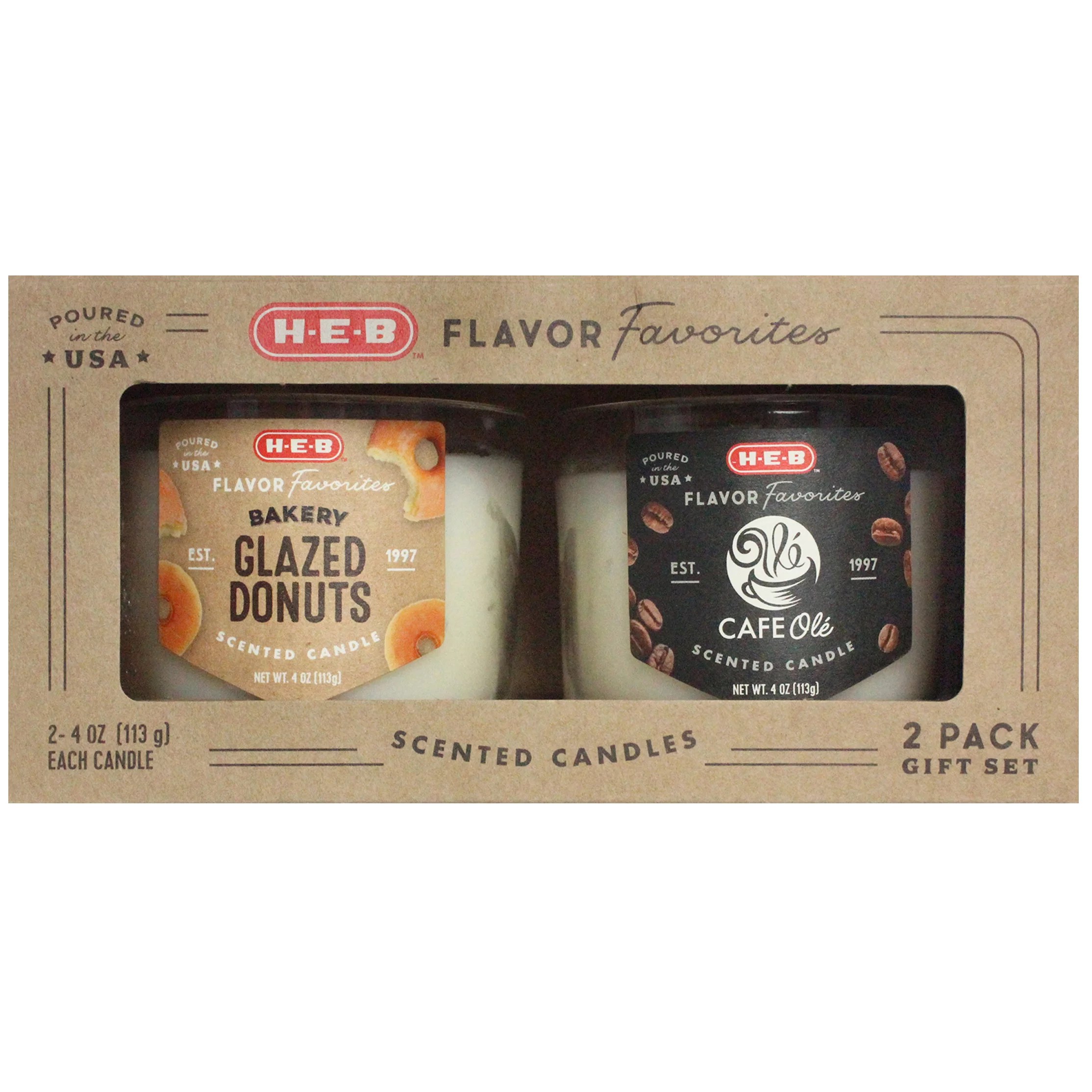 HEB Flavor Favorites CAFE Olé Coffee & Bakery Glazed Donuts Scented