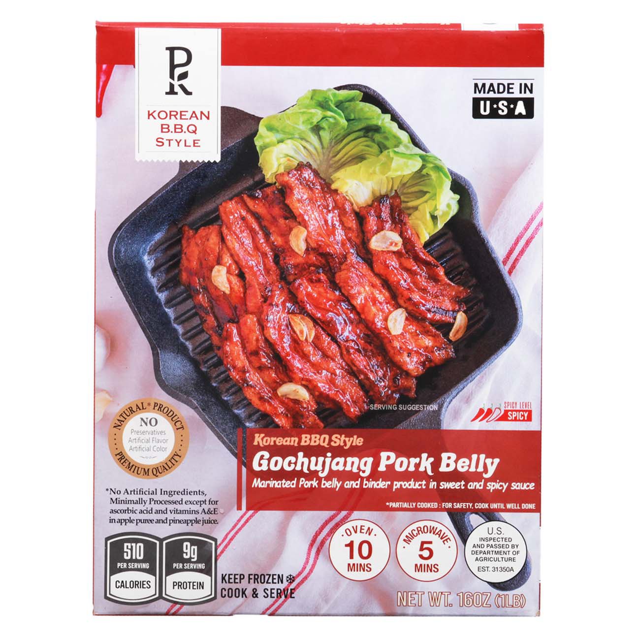 Emart PK Korean BBQ Style Gochujang Pork Belly Shop Meals & Sides at