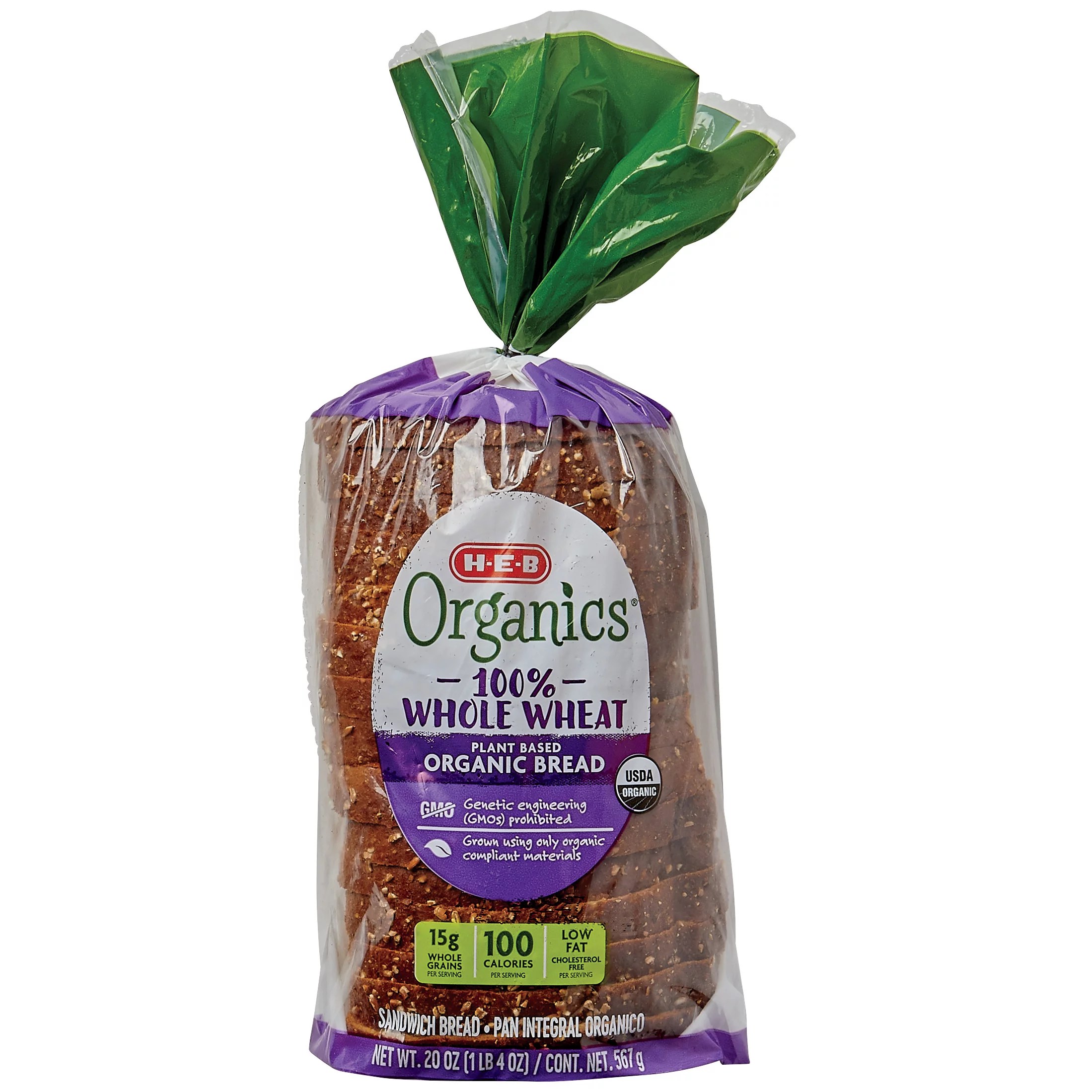 HEB Organics PlantBased Whole Wheat Bread Shop Bread at HEB